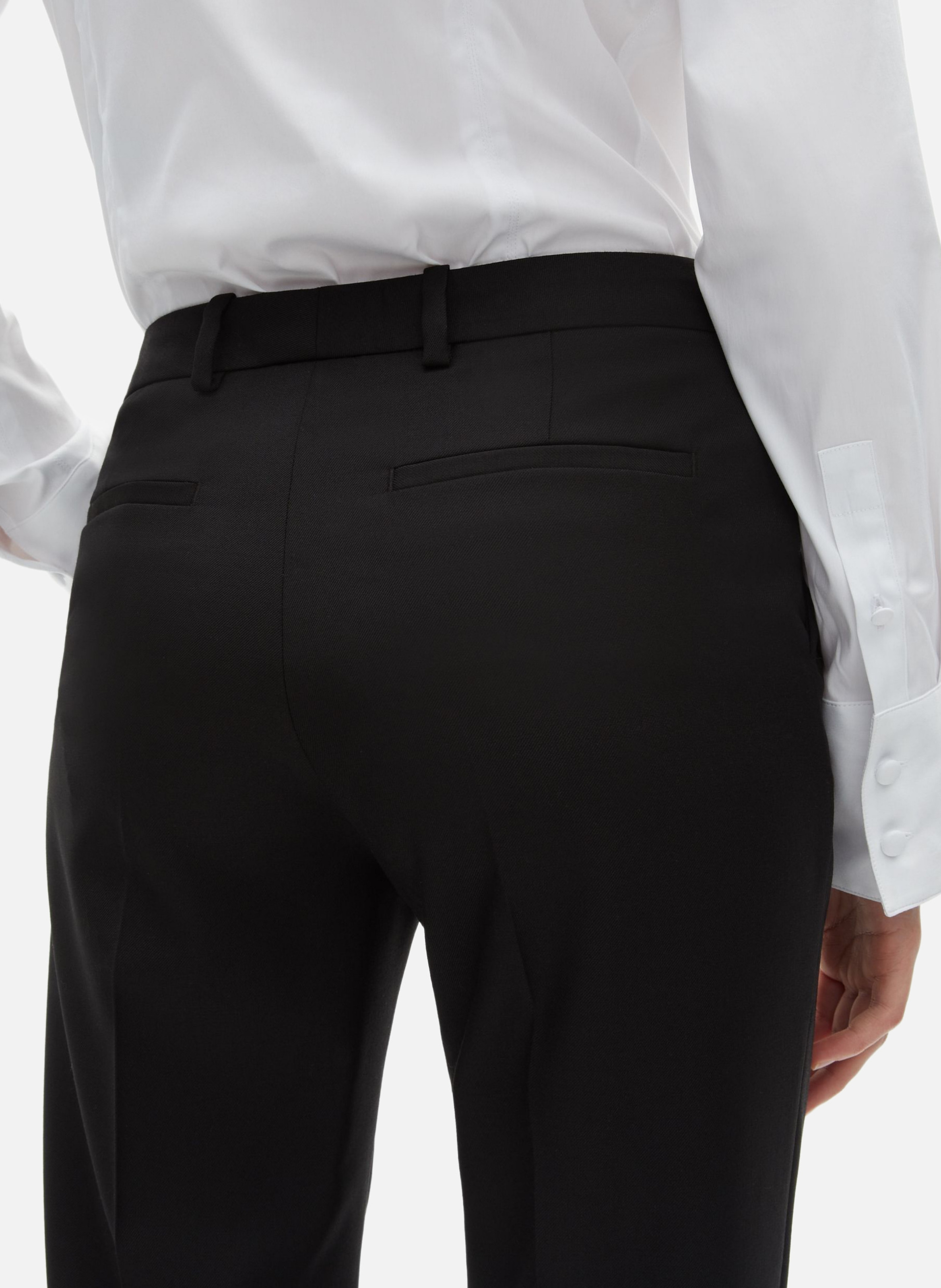 Pantalon tailleur en laine coupe ajustée THE KOOPLES Noir