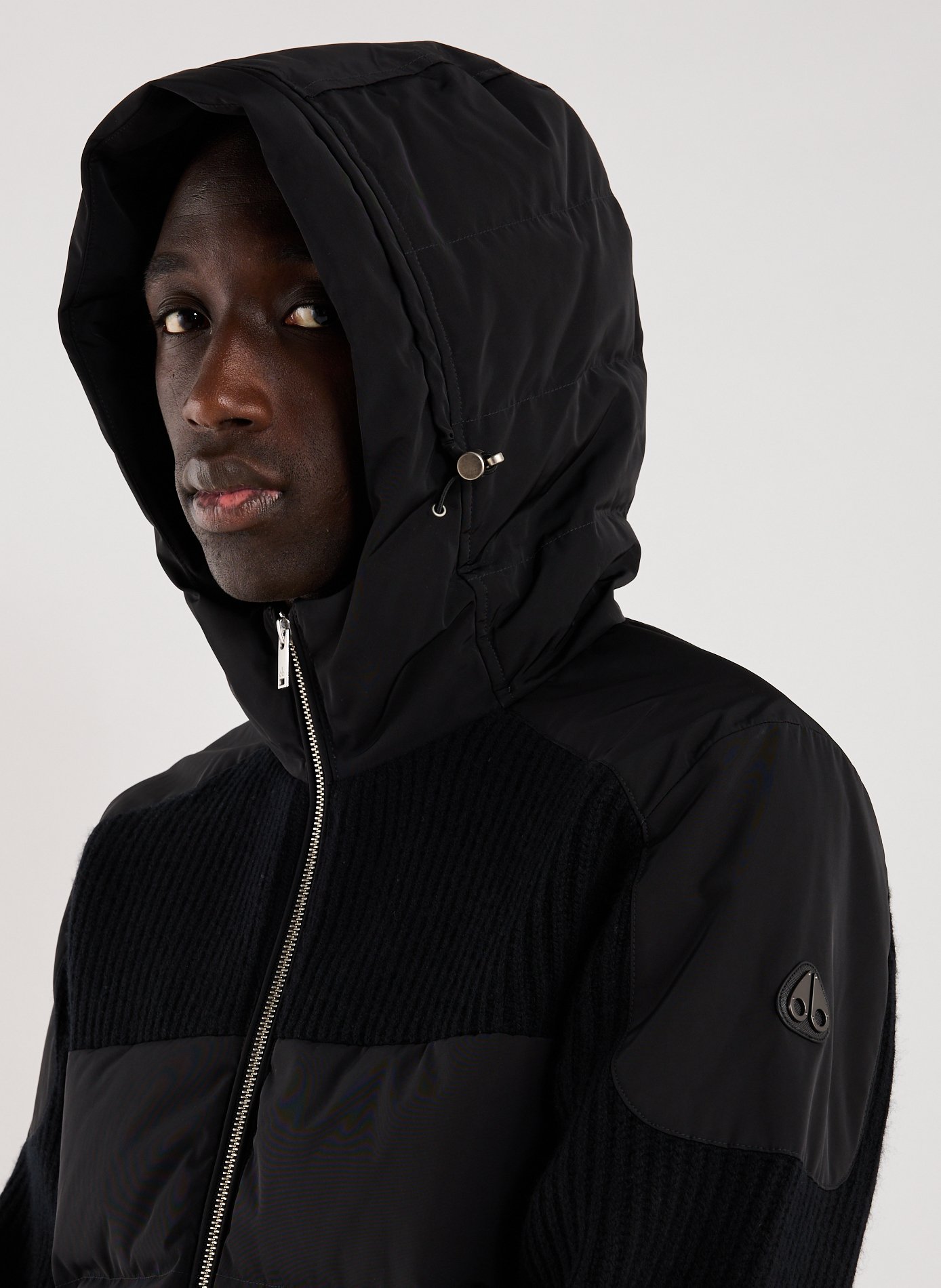 Straight wool jacket  MOOSE KNUCKLES Black