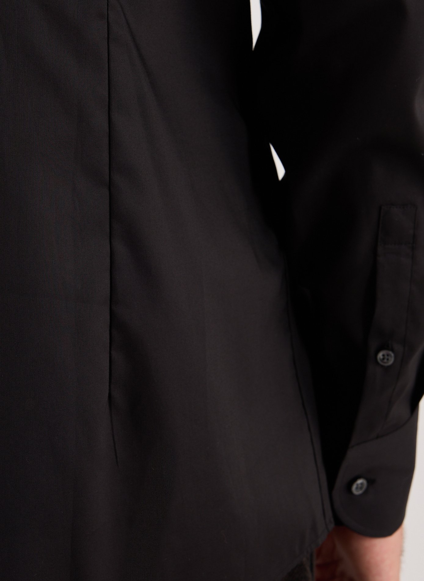 Chemise slim en coton BOSS Noir