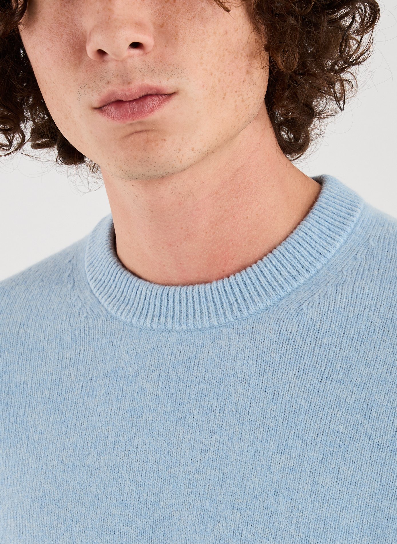 Pull en laine mérinos SAMSOE SAMSOE Bleu