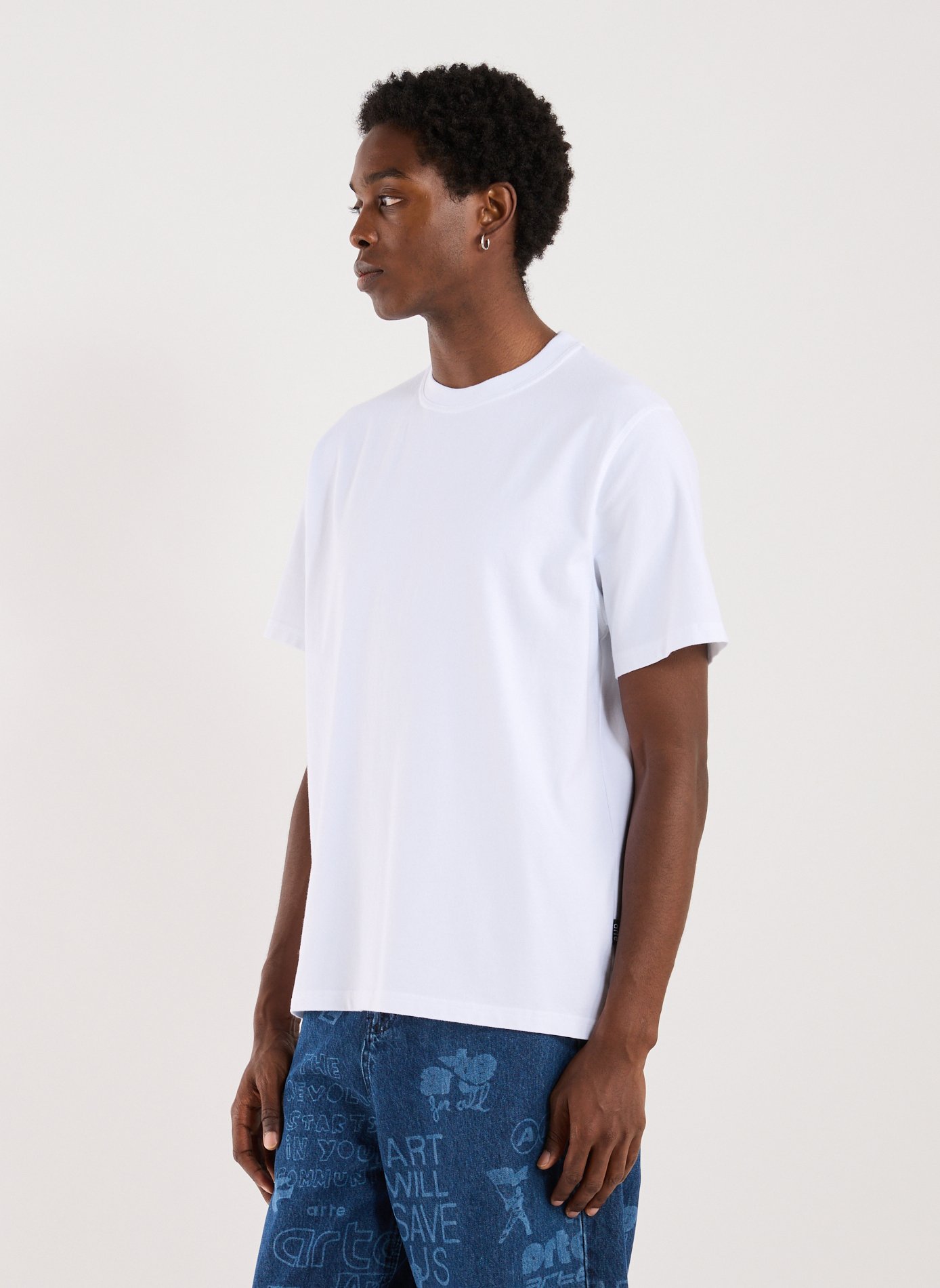 ARTE ANTWERP Biker-style cotton t-shirt White