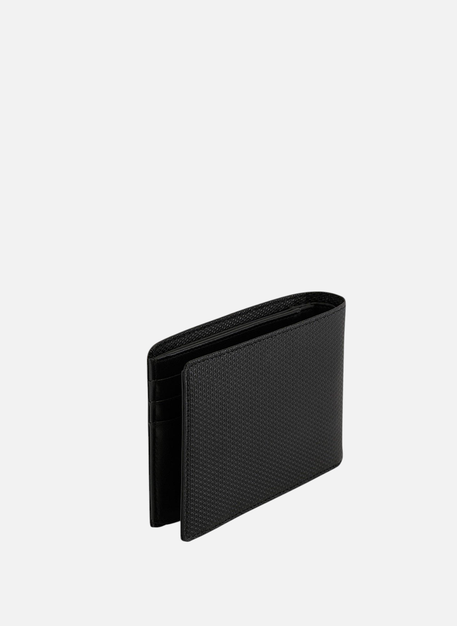 Portefeuille à rabat 2 volets emile en cuir signature t LE TANNEUR Noir