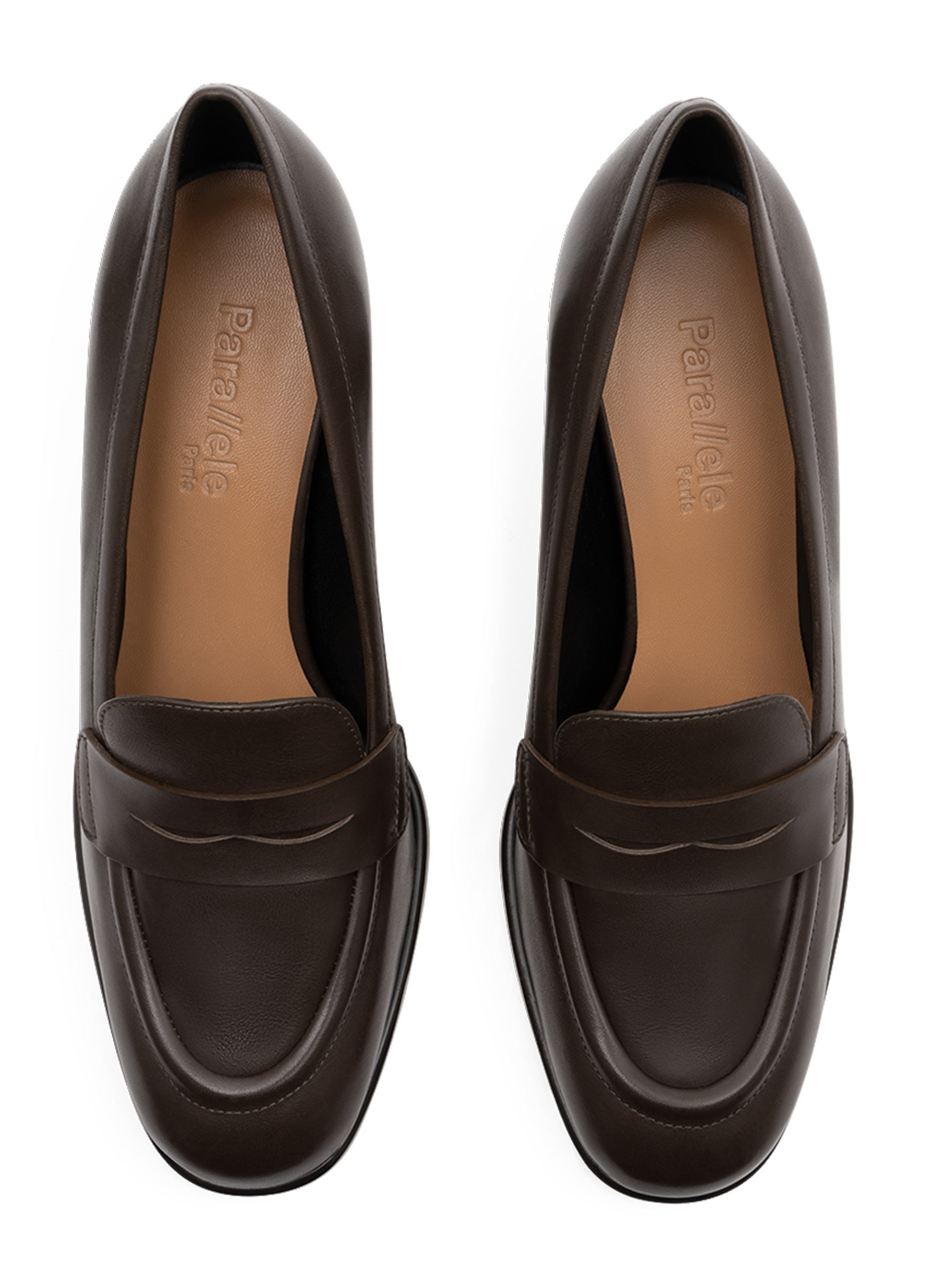 Mocassins vittore en veau lisse PARALLELE Marron
