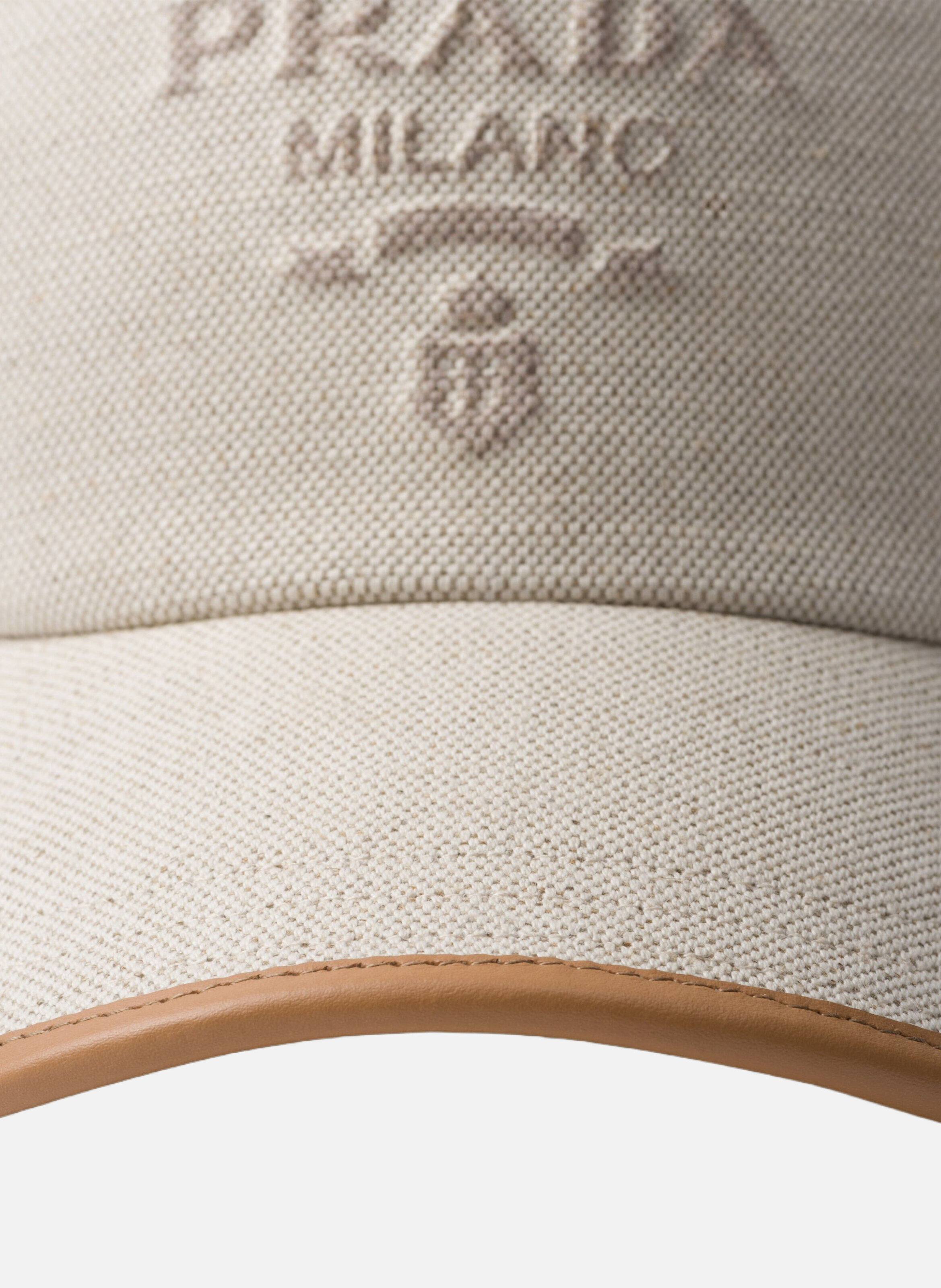 Casquette de base-ball en lin mélangé PRADA Beige