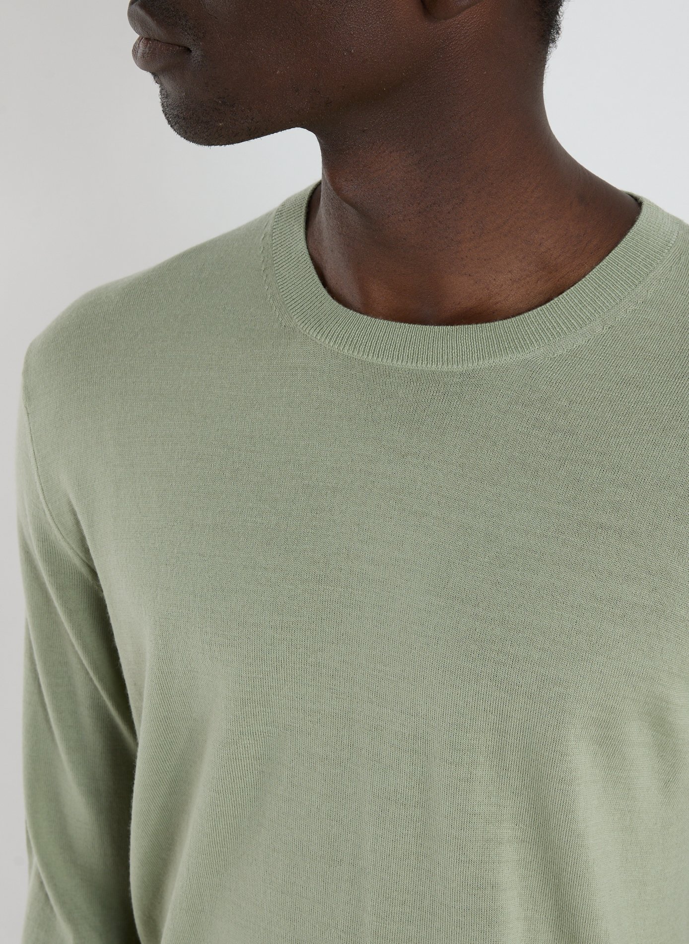 Pull à col rond en laine CLOSED Vert