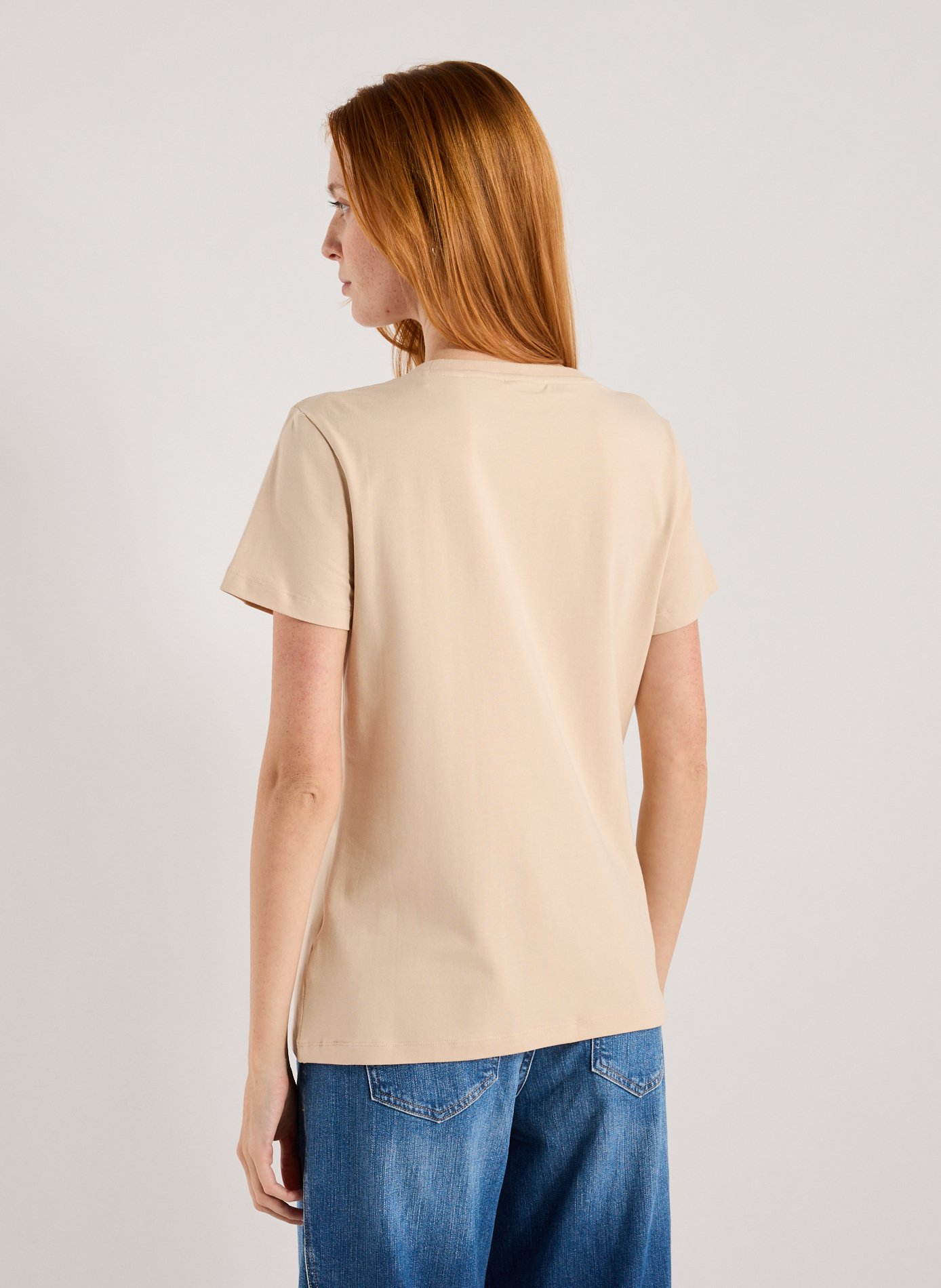 Classic Cotton T-Shirt GUESS Beige