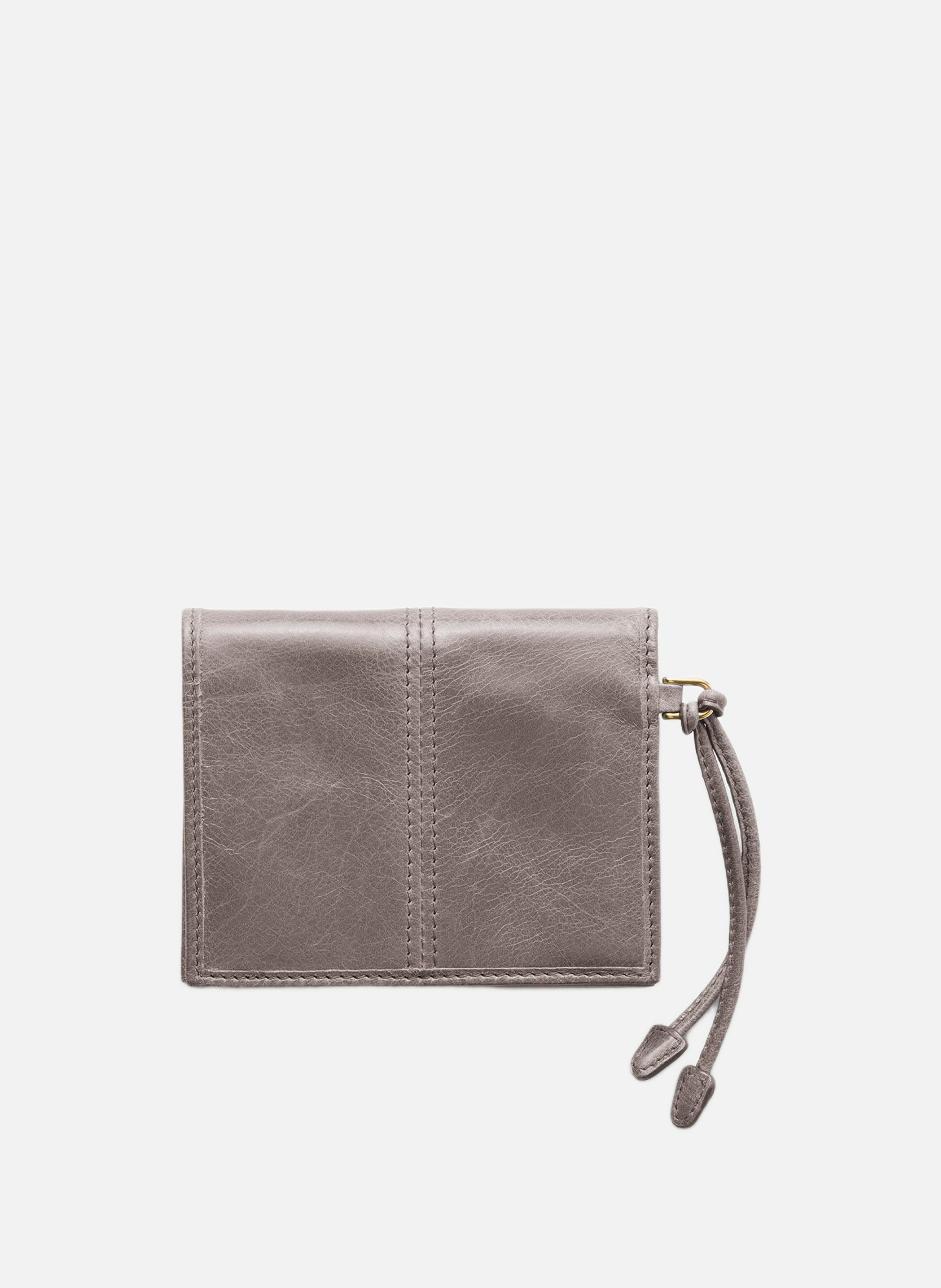 Petit portefeuille en cuir PRADA Gris