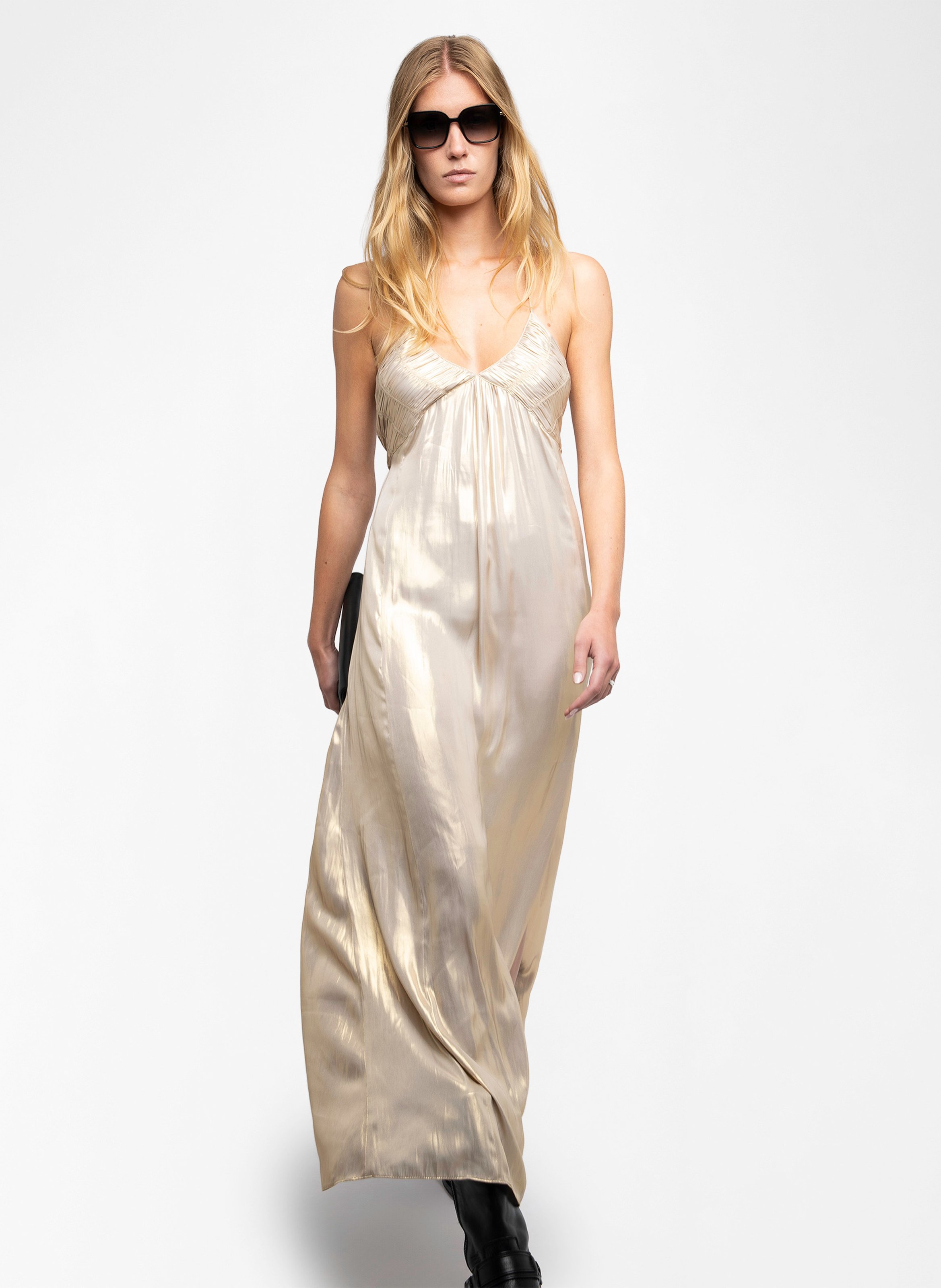 Robe longue col v rayonne ZADIG&VOLTAIRE Jaune