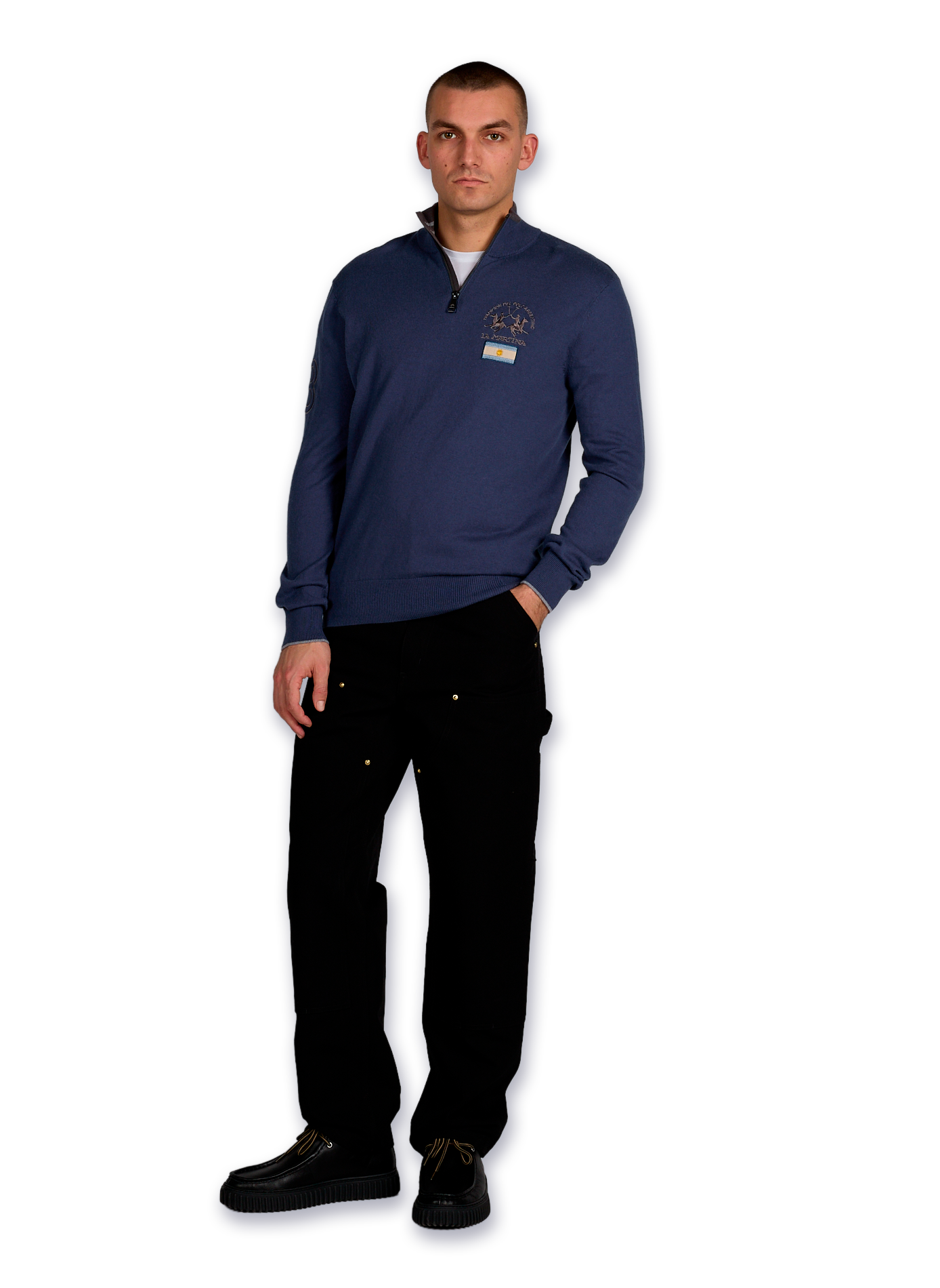 Cotton-blend jumper LA MARTINA Blue