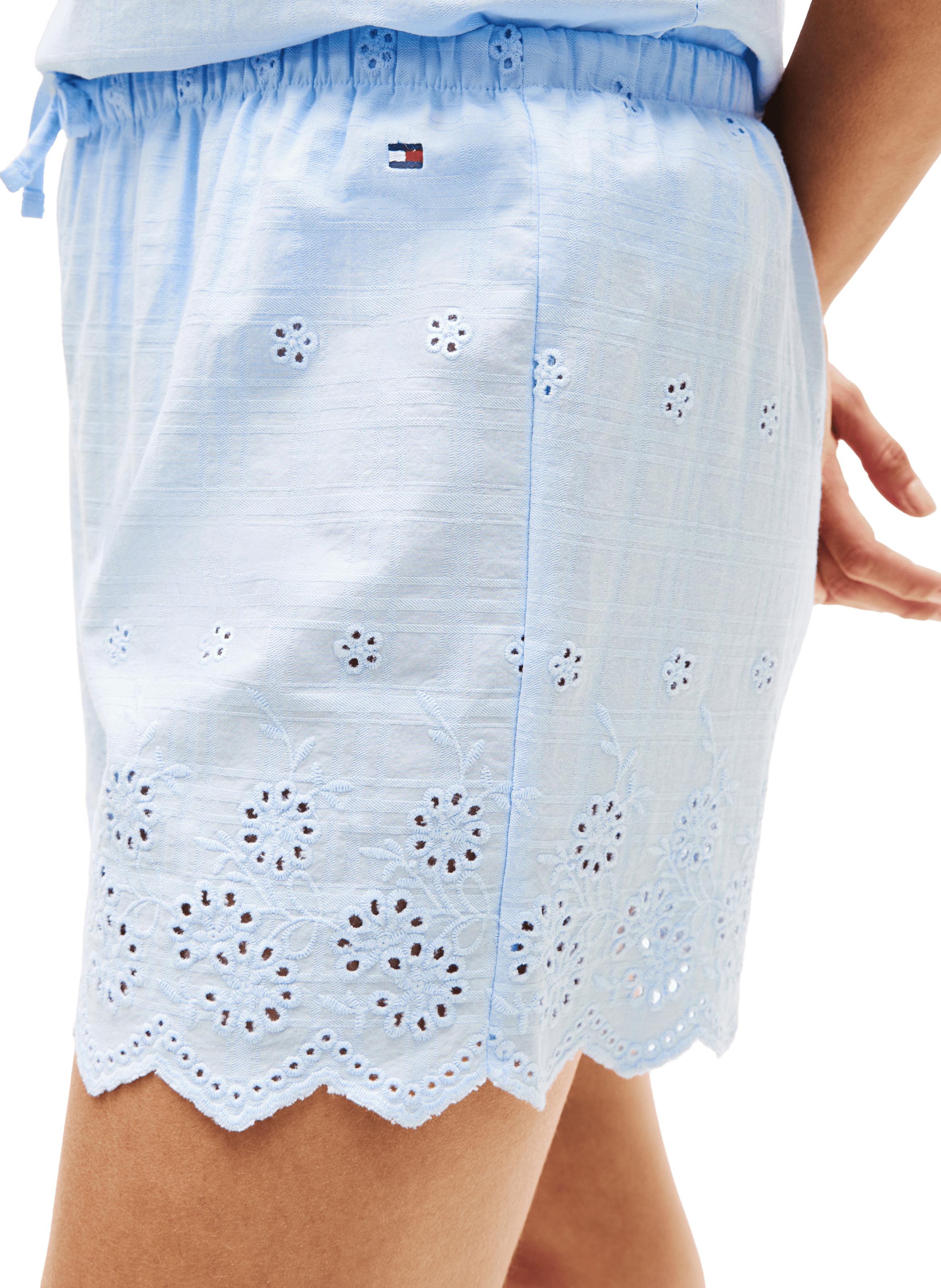 Gebrochener Baumwoll-BCI-Pyjama. TOMMY HILFIGER Blau