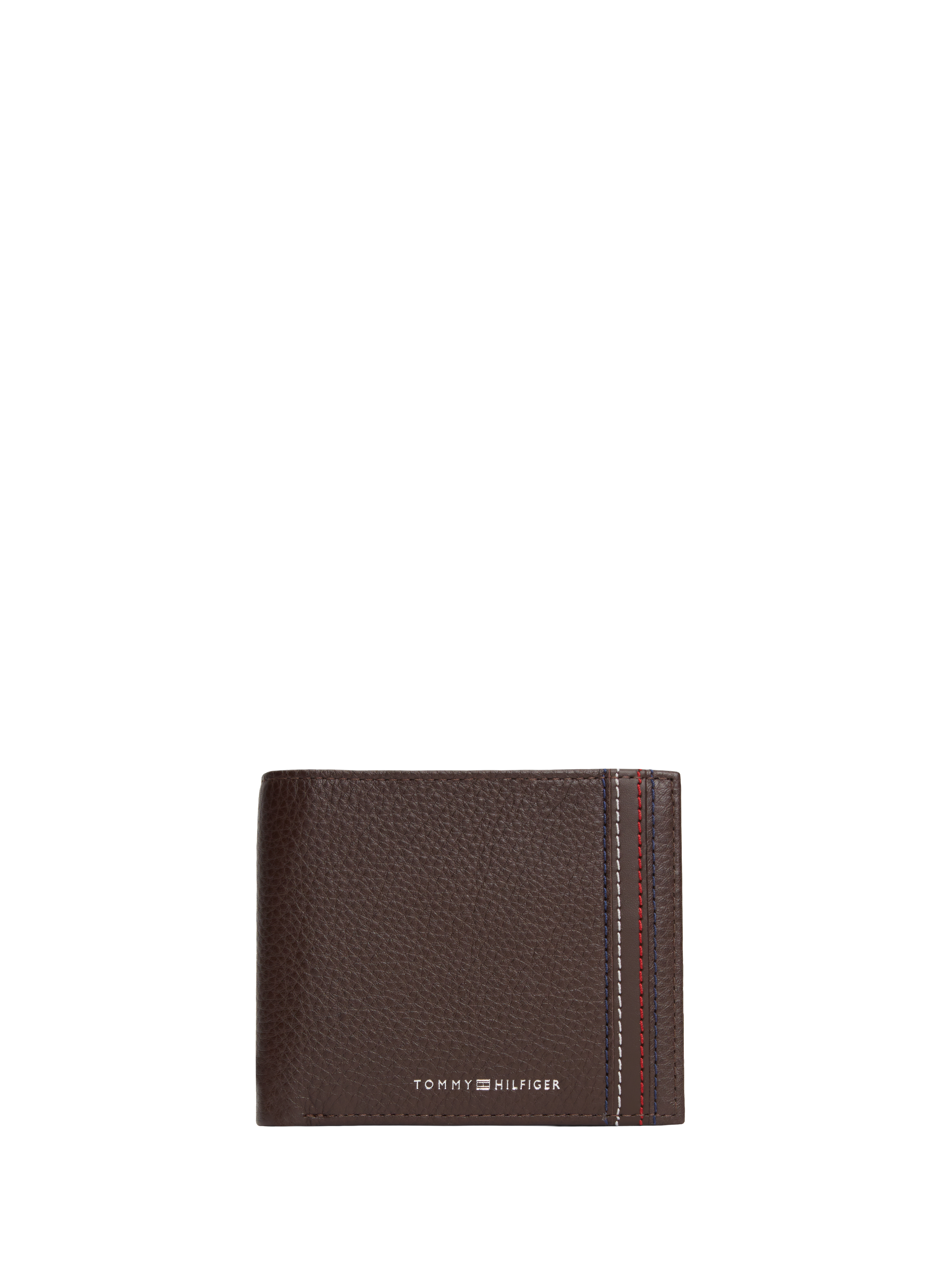 Grained leather card holder TOMMY HILFIGER Brown