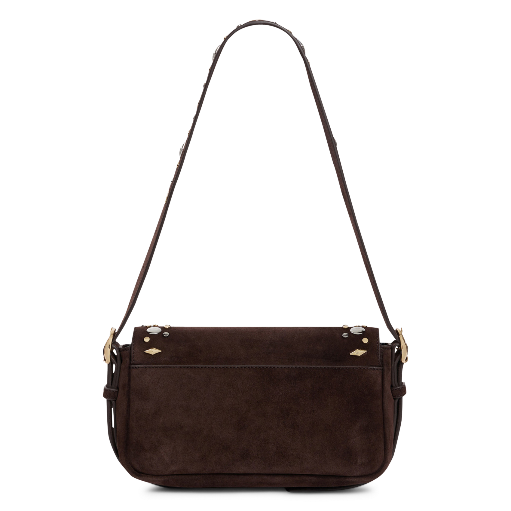 Sac bandoulière en cuir SANDRO Marron