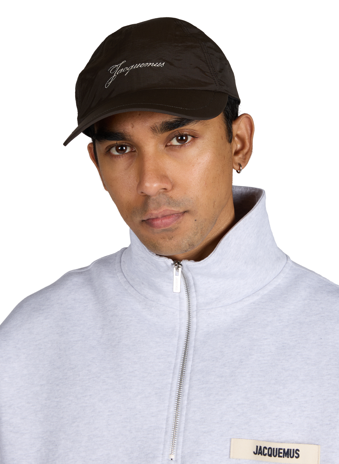 Cap Baluchon with embroidery details JACQUEMUS Brown