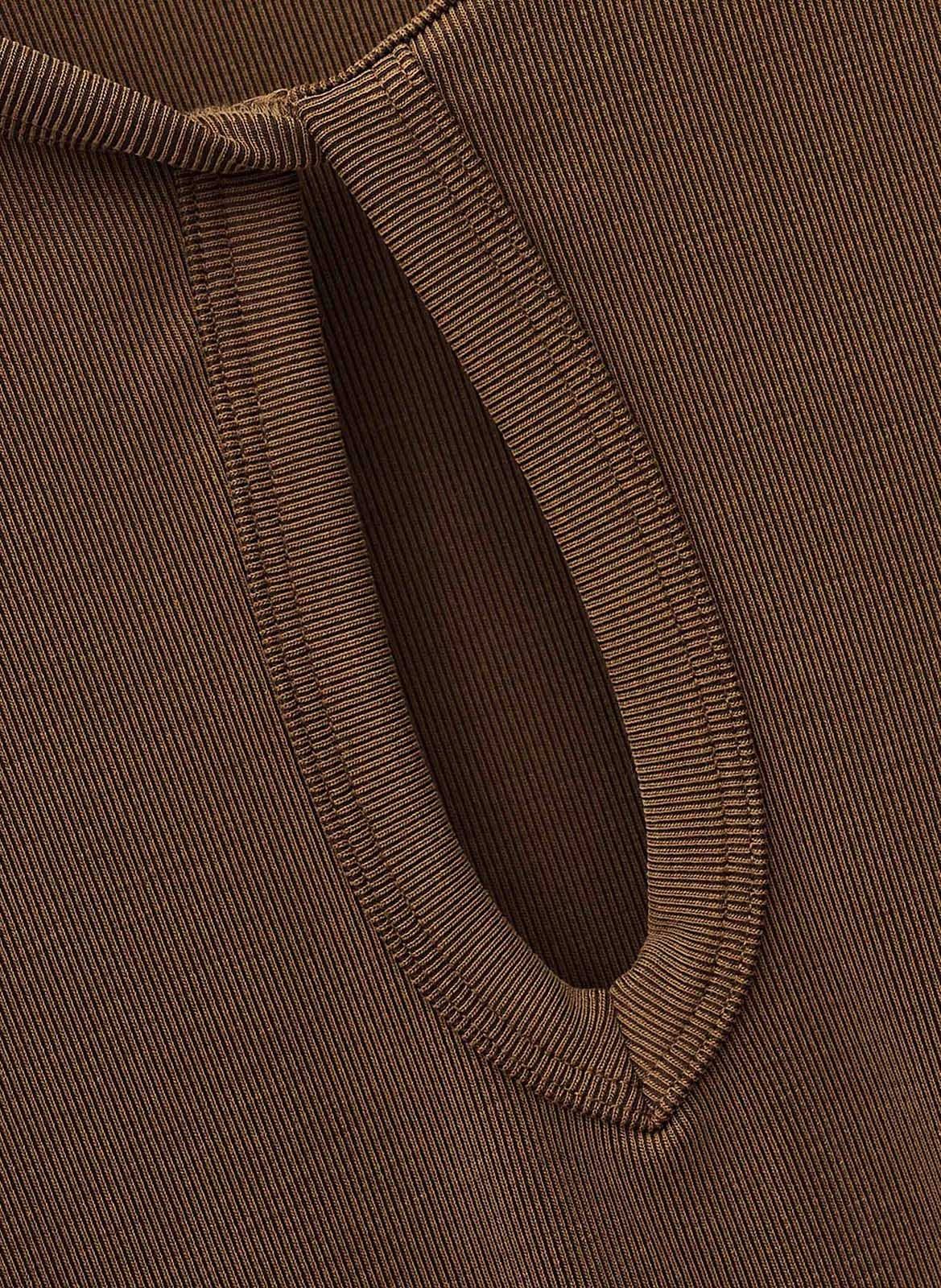 Robe courte col rond beona BA&SH Marron