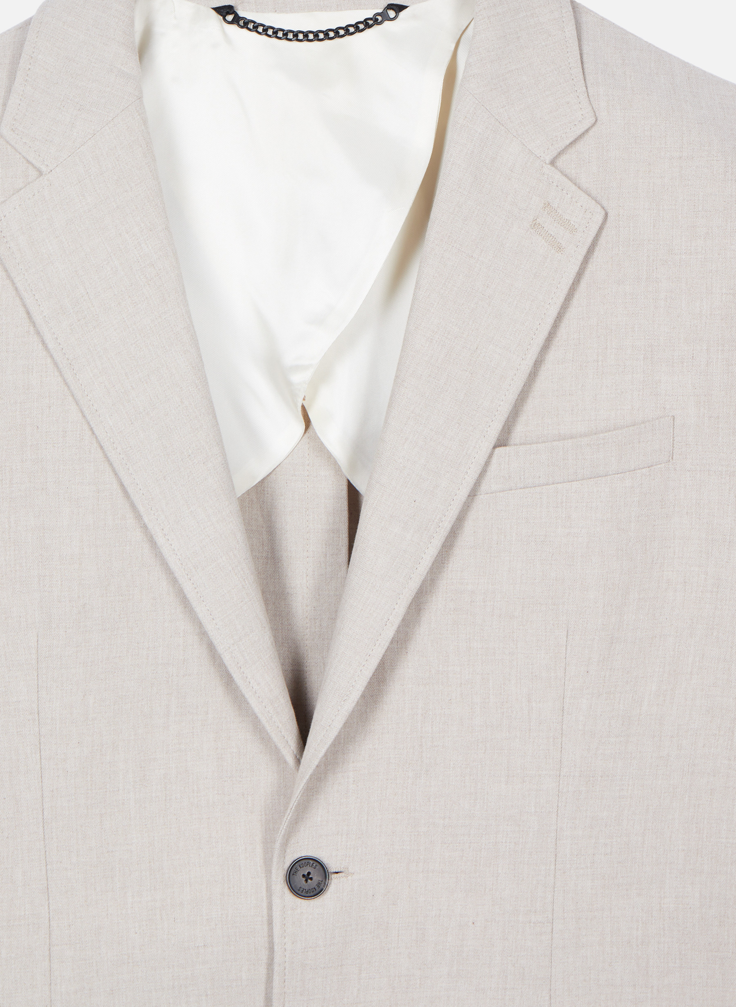 Veste de costume en coton lin THE KOOPLES Beige