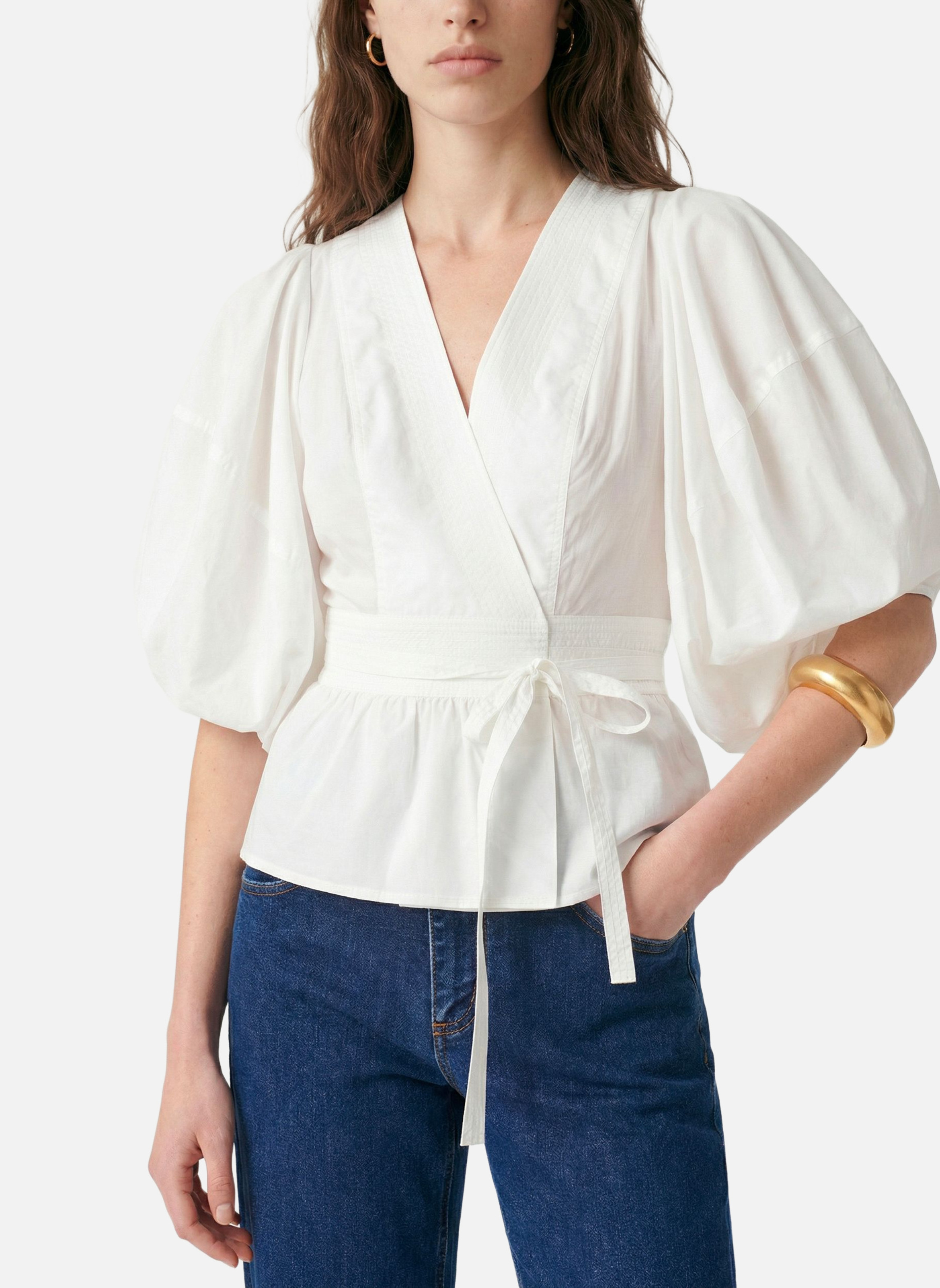 Blouse gunner VANESSA BRUNO Blanc