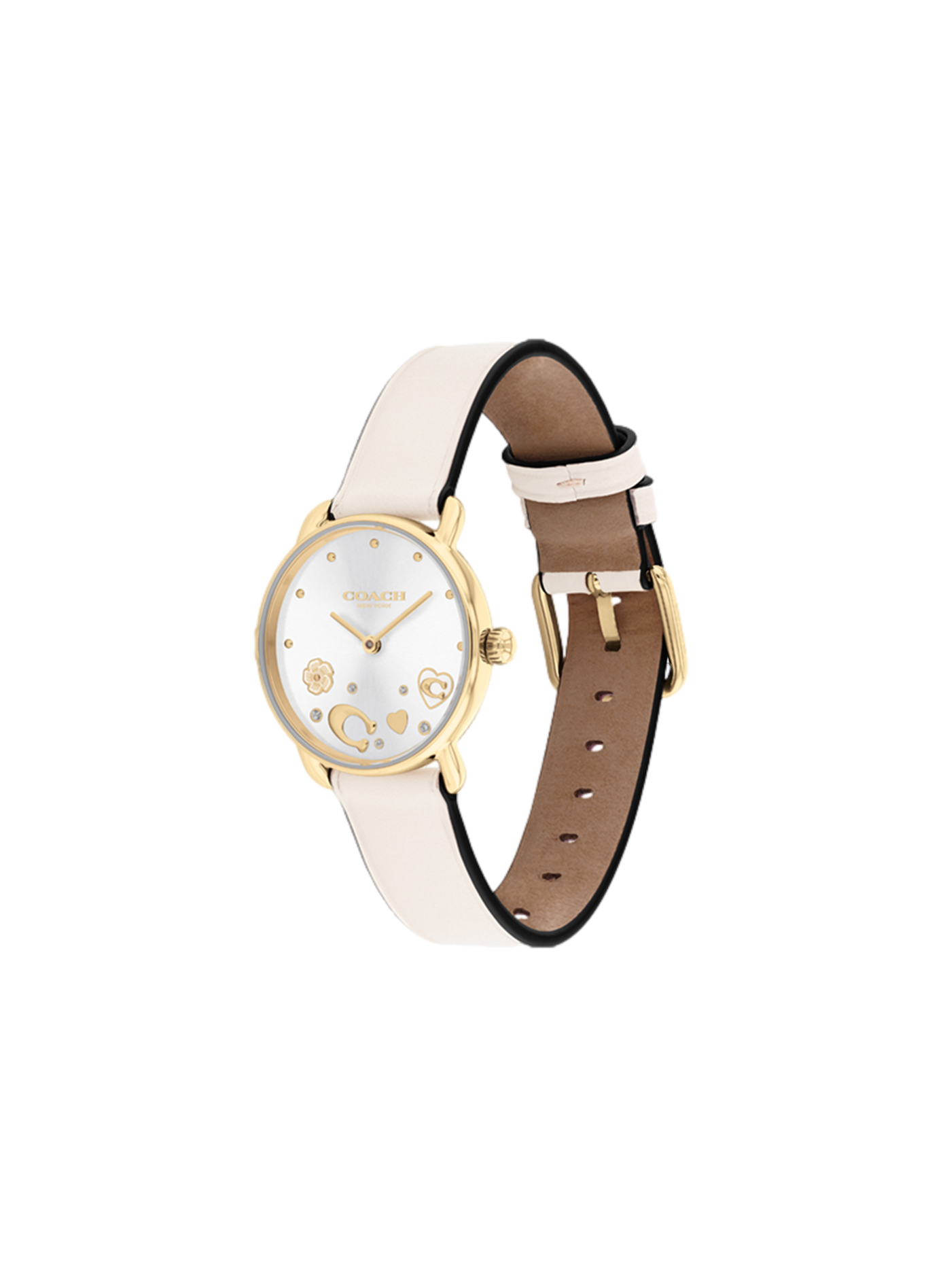 Montre quartz Elliot en cuir COACH MONTRES Blanc