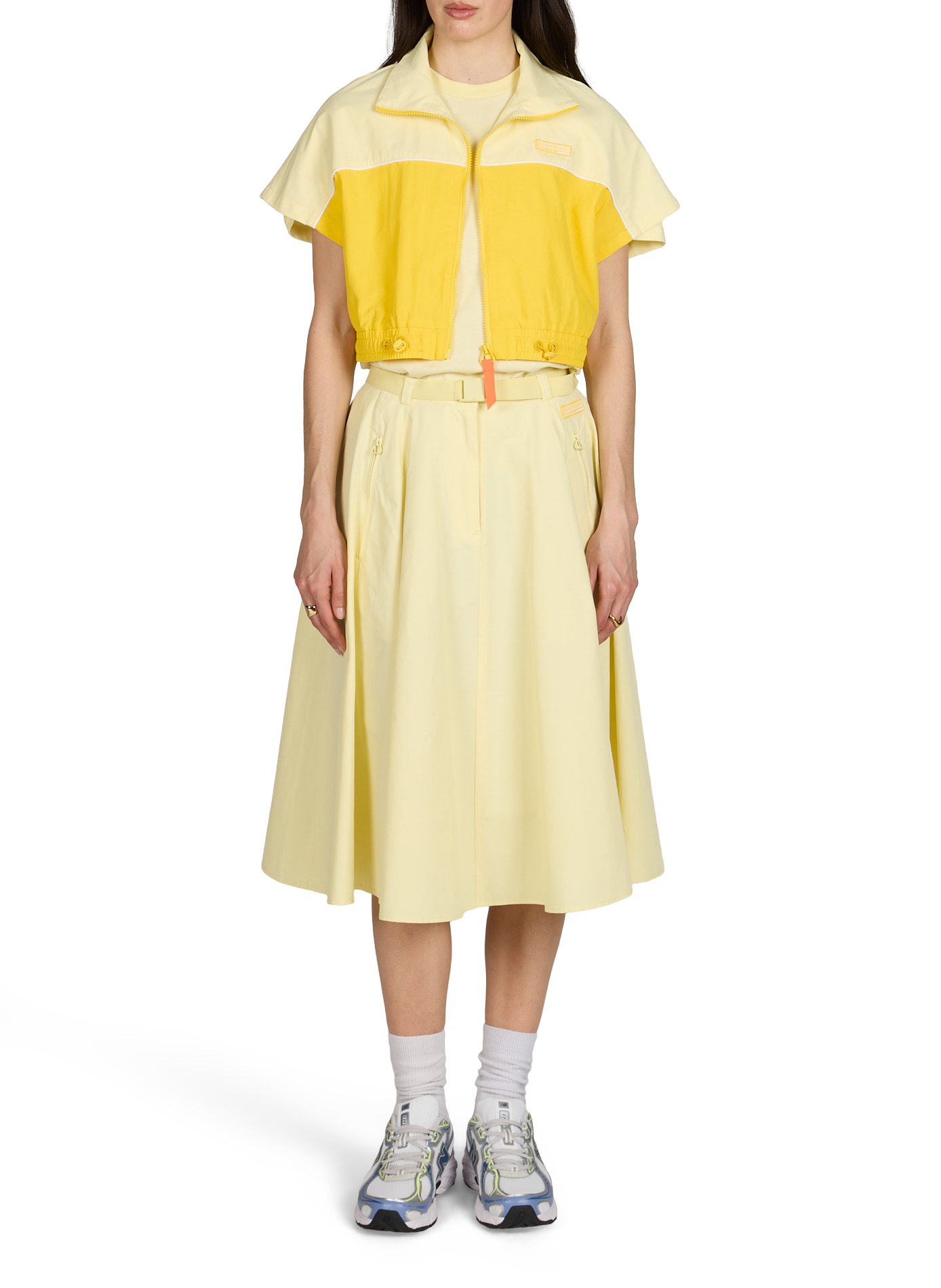 Short-sleeve Juno zip top GERTRUDE ET GASTON Yellow