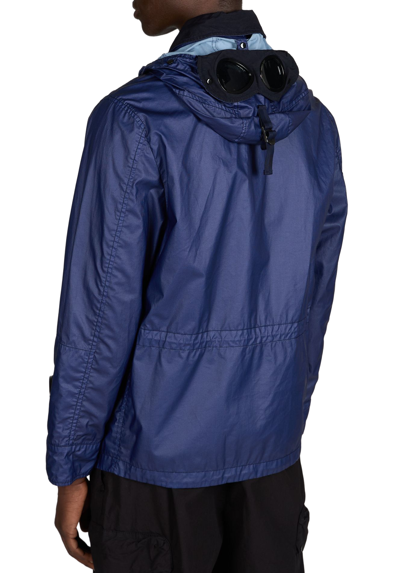 Waterproof jacket with removable hood in cotton CP COMPANY Blue
