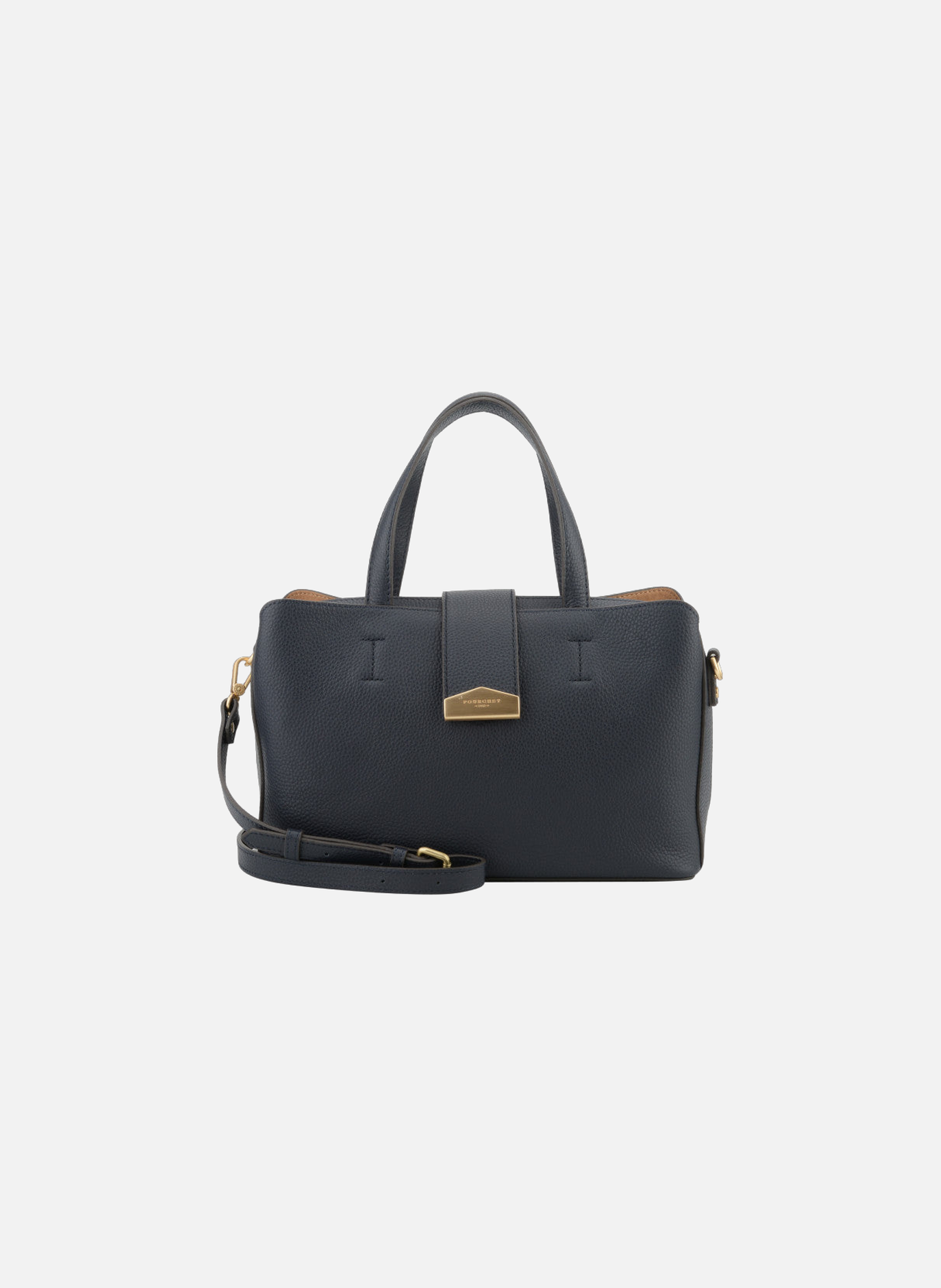 Cavalcade | sac à main mm en cuir de vachette POURCHET Bleu
