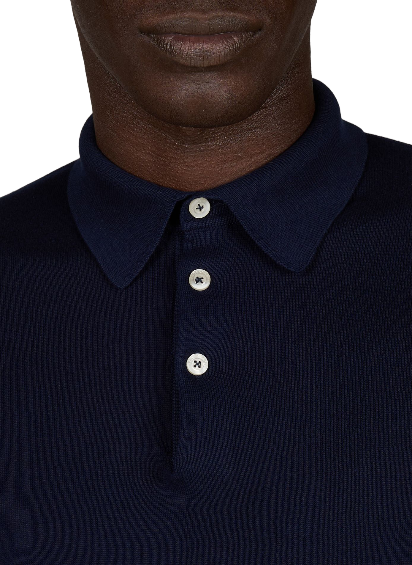 Long-sleeved cotton polo shirt FACONNABLE Blue