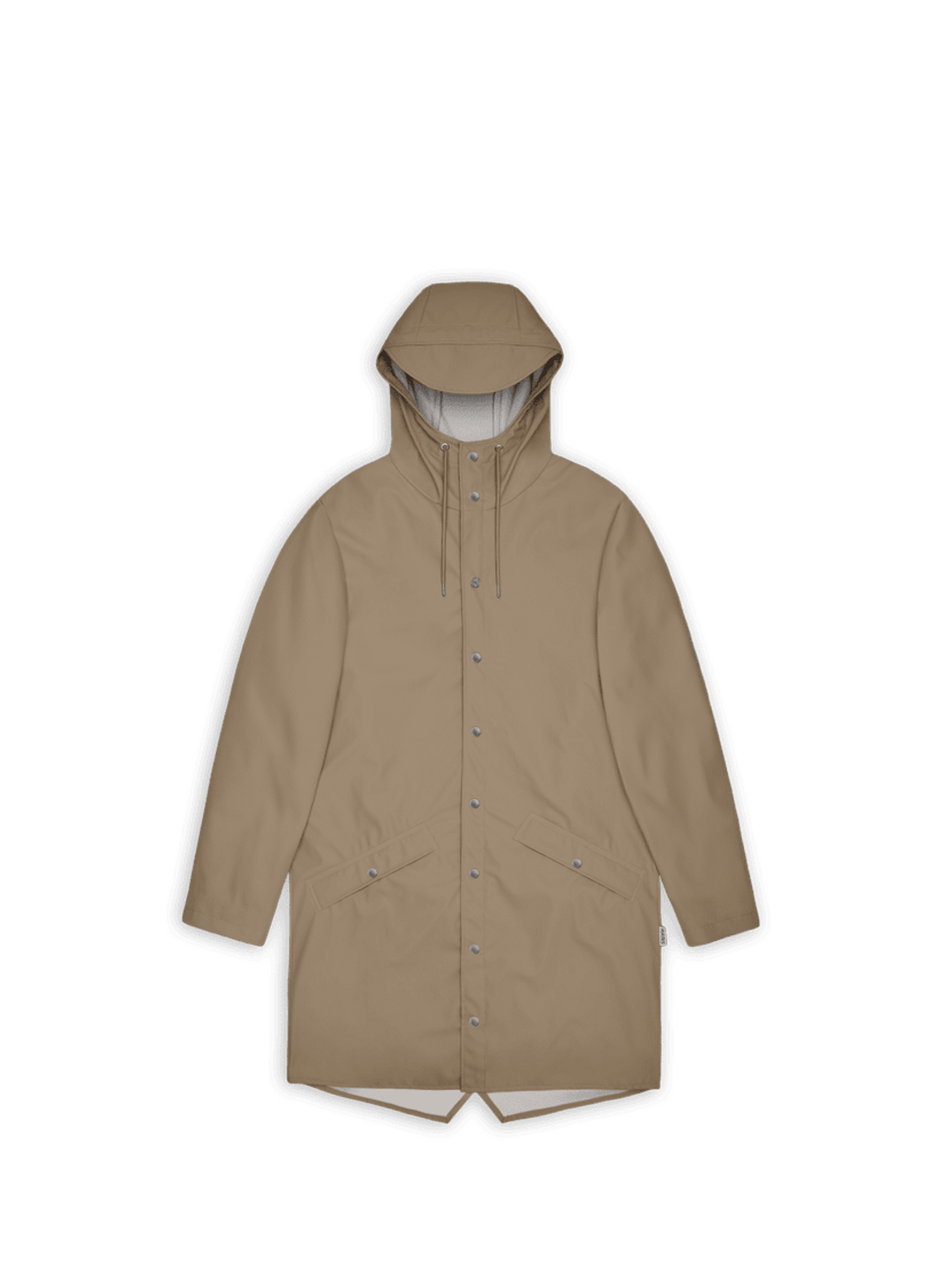 Impermeable largo con capucha RAINS Beige