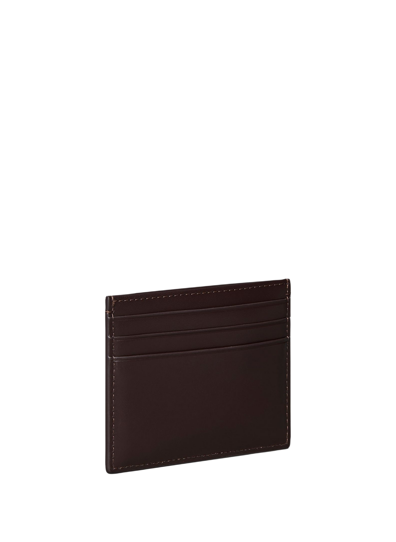 Calfskin leather card holder CALVIN KLEIN Brown