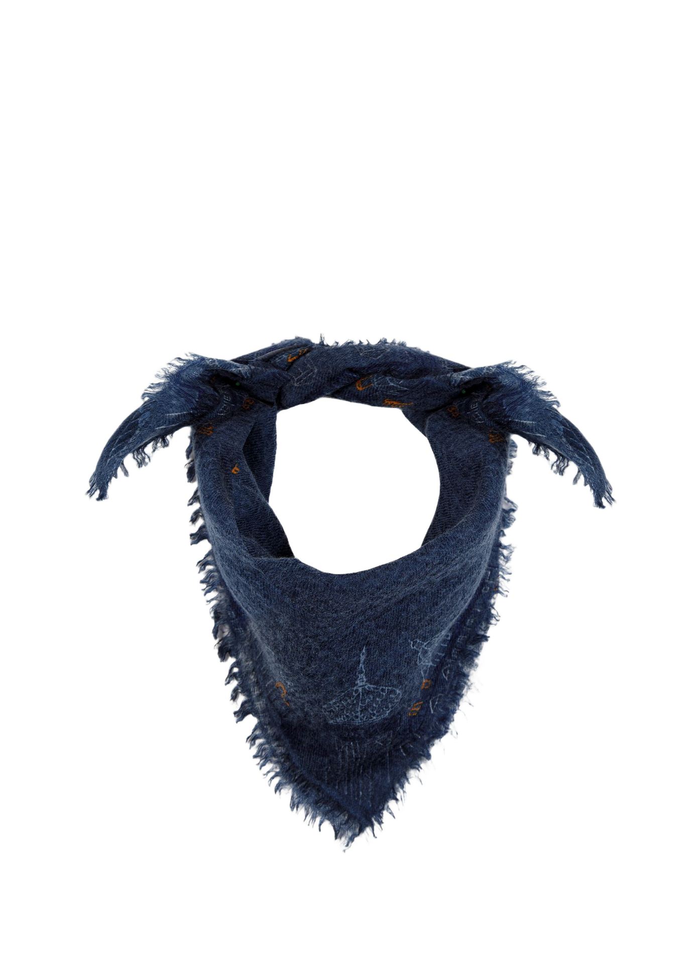 Printed Cashmere Scarf MAISON LABICHE Blue
