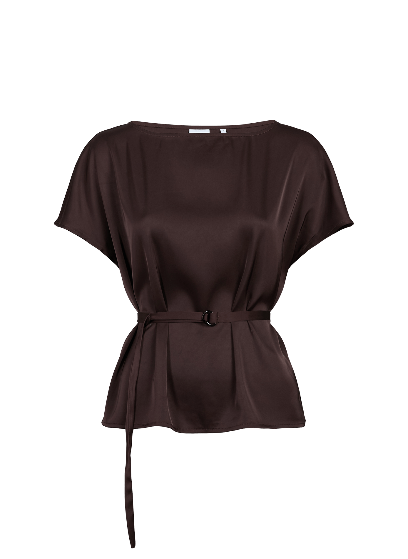 Rib knit top OBJECT Brown