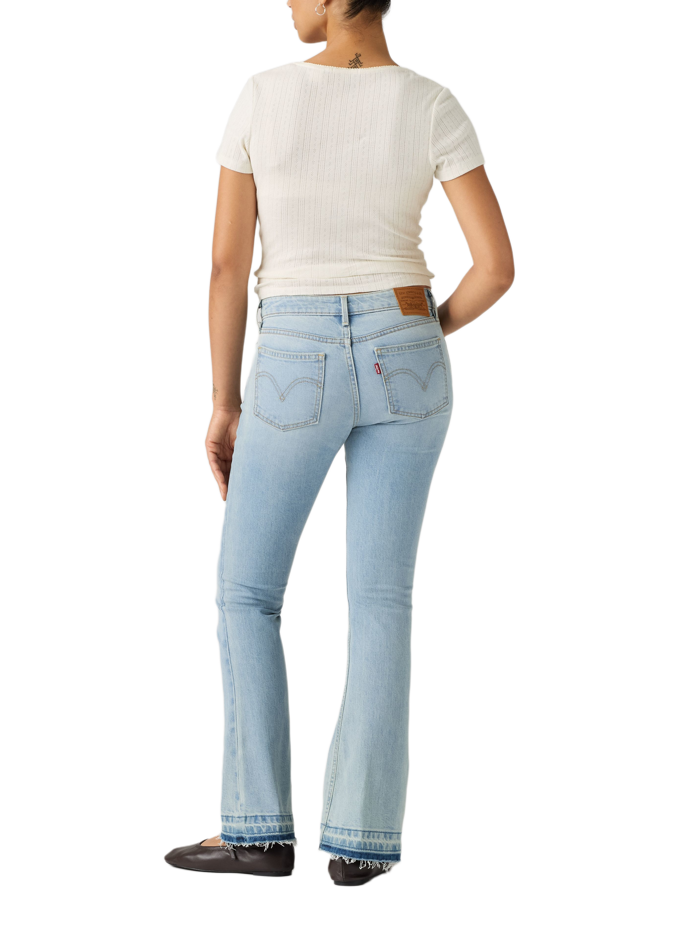Lage Slim Boot jeans van gemengd katoen LEVI'S Blauw