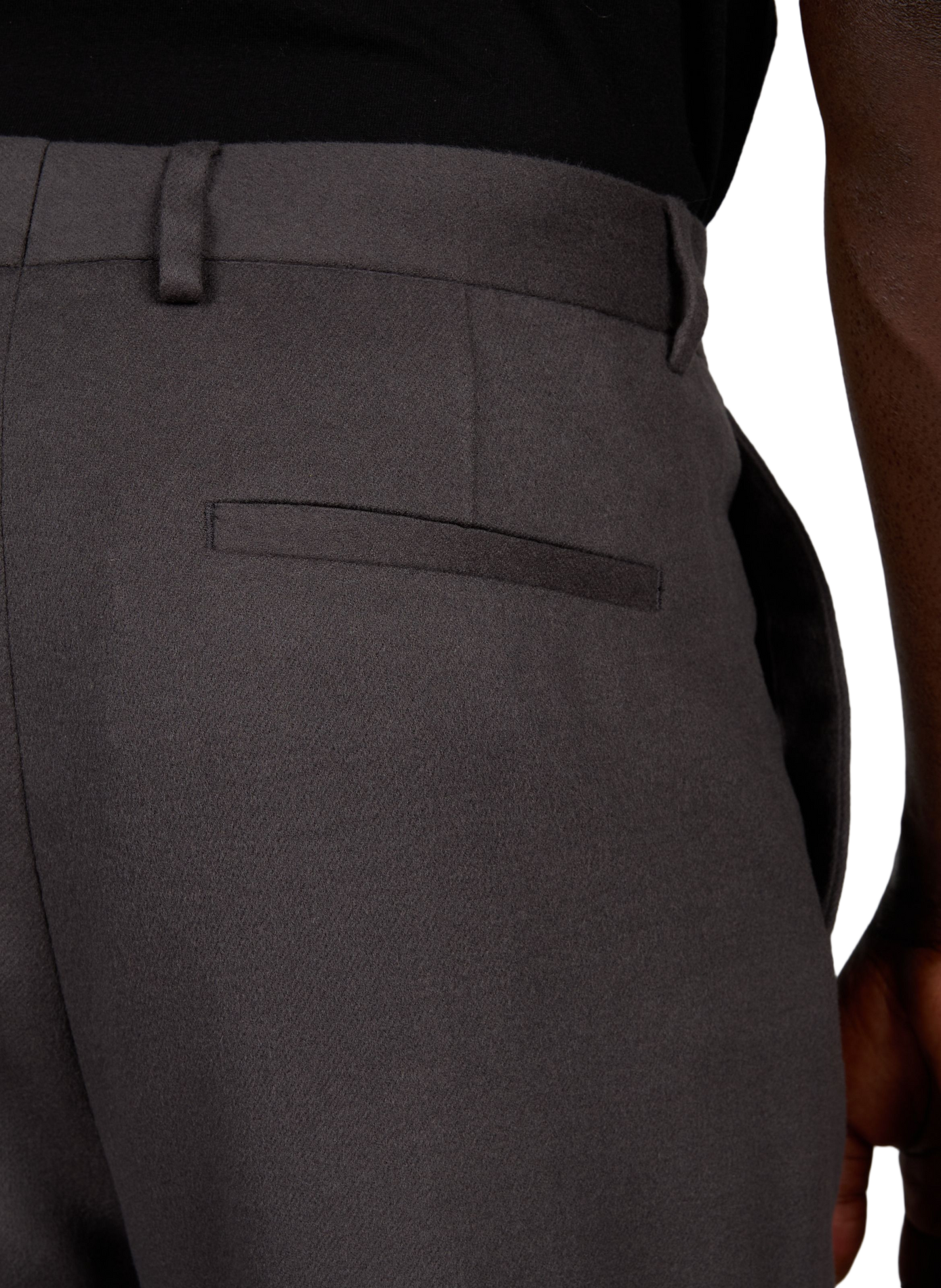 Straight wool and cashmere trousers EMPORIO ARMANI Grey