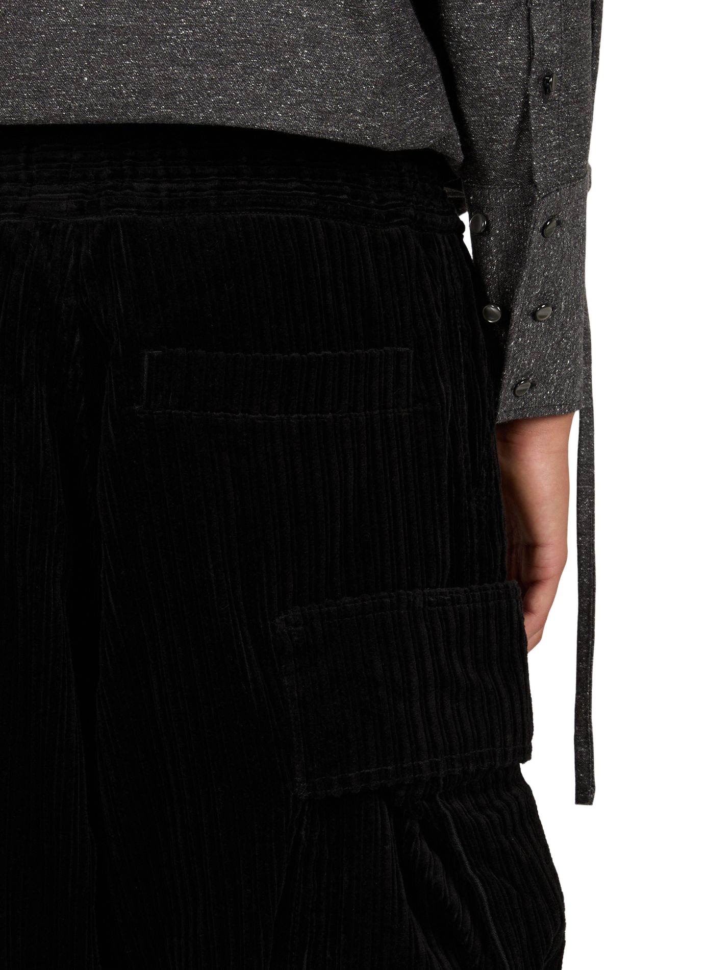 Pantaloni in velluto a coste di cotone WANSIE Nero