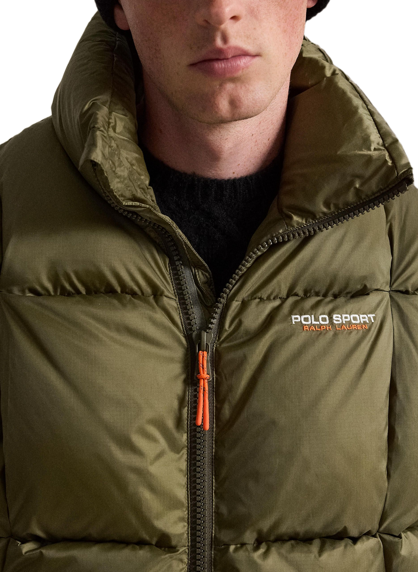 Veste droite col montant sans manches matelassé POLO RALPH LAUREN Green