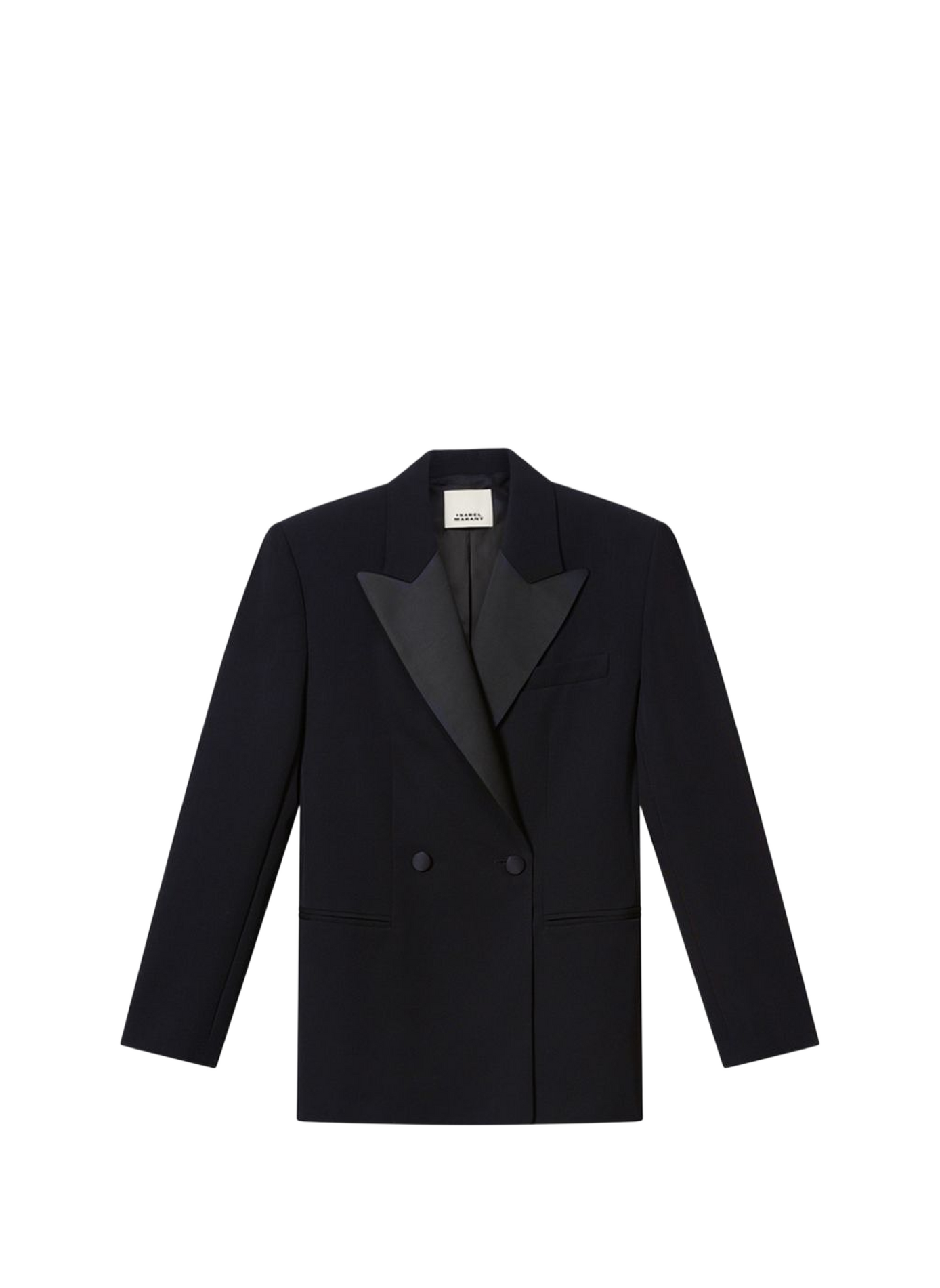 RANYAE blazer van scheerwol met satijnen revers ISABEL MARANT Zwart