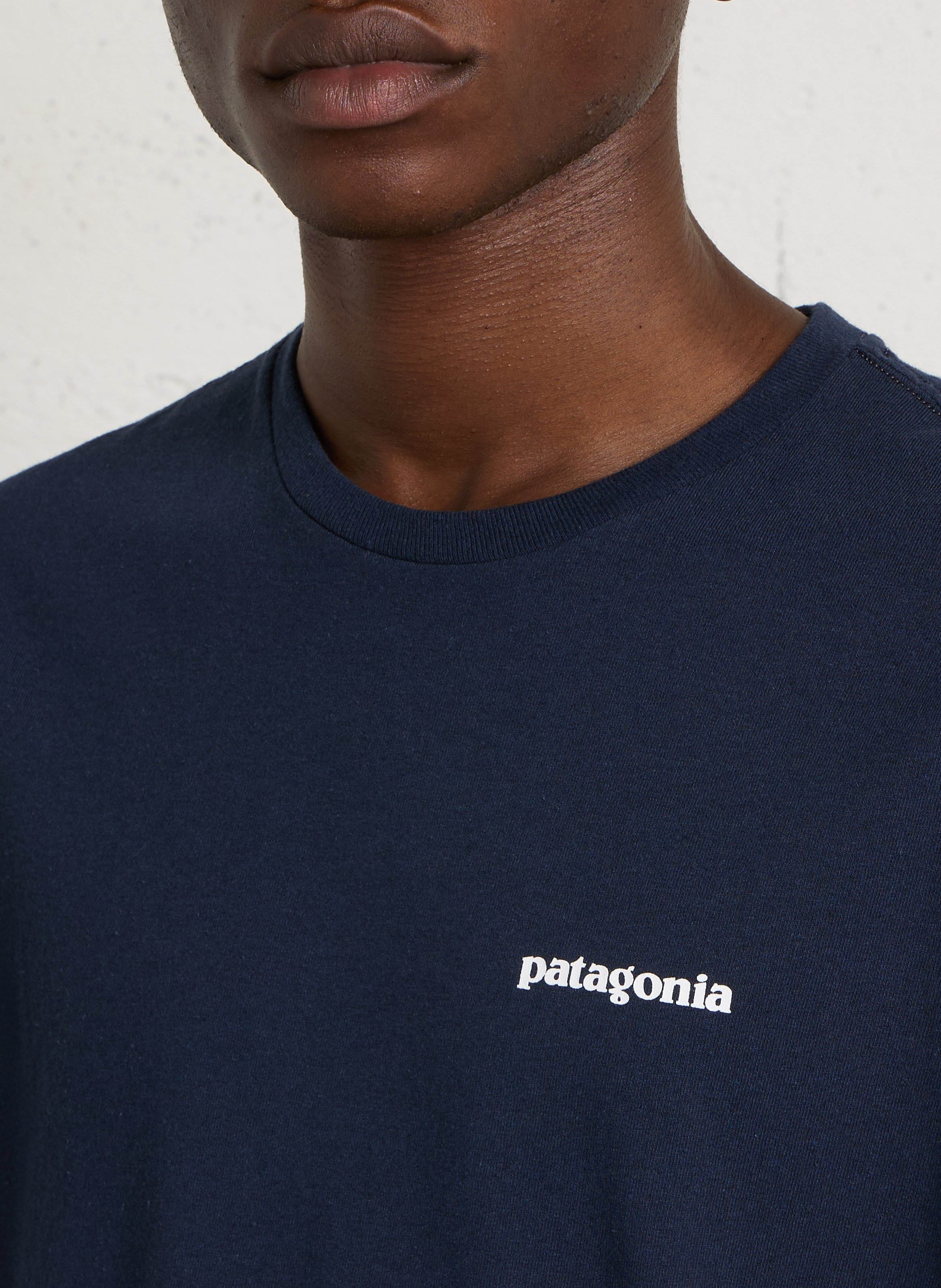 T-shirt met ronde hals, regular-fit, bedrukt op een mix van katoen PATAGONIA Blauw