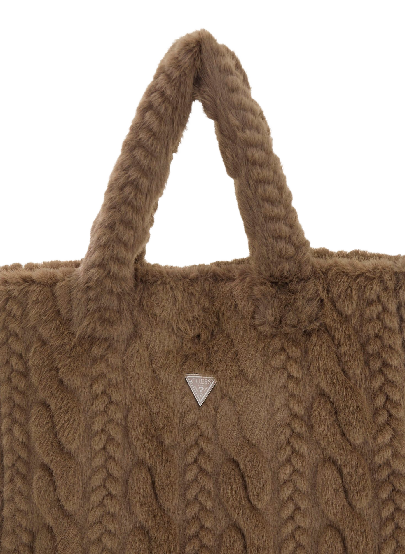 Cabas en fourrure GUESS Grun