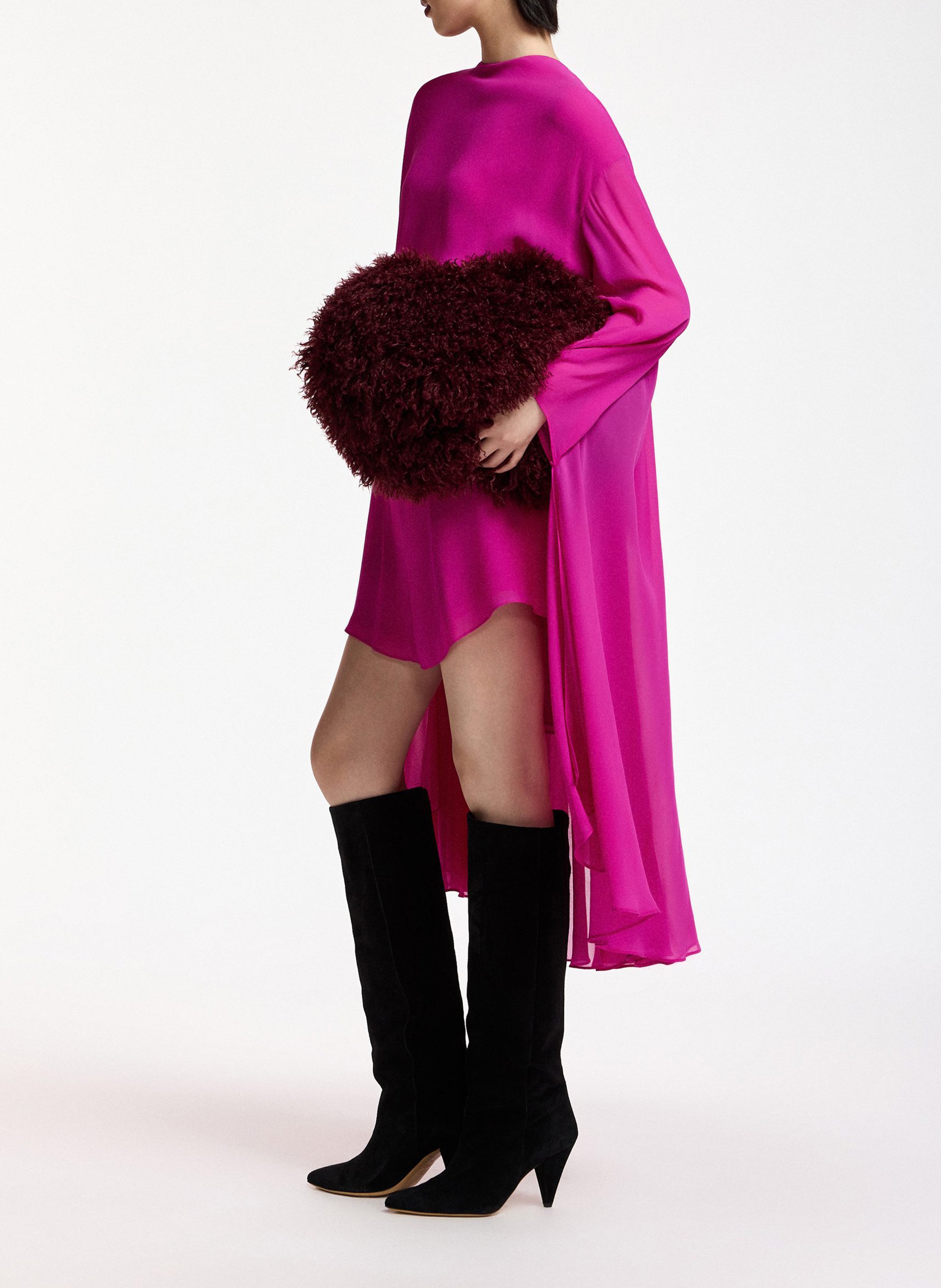 Robe courte ample col montant kaydence ESSENTIEL ANTWERP Rose