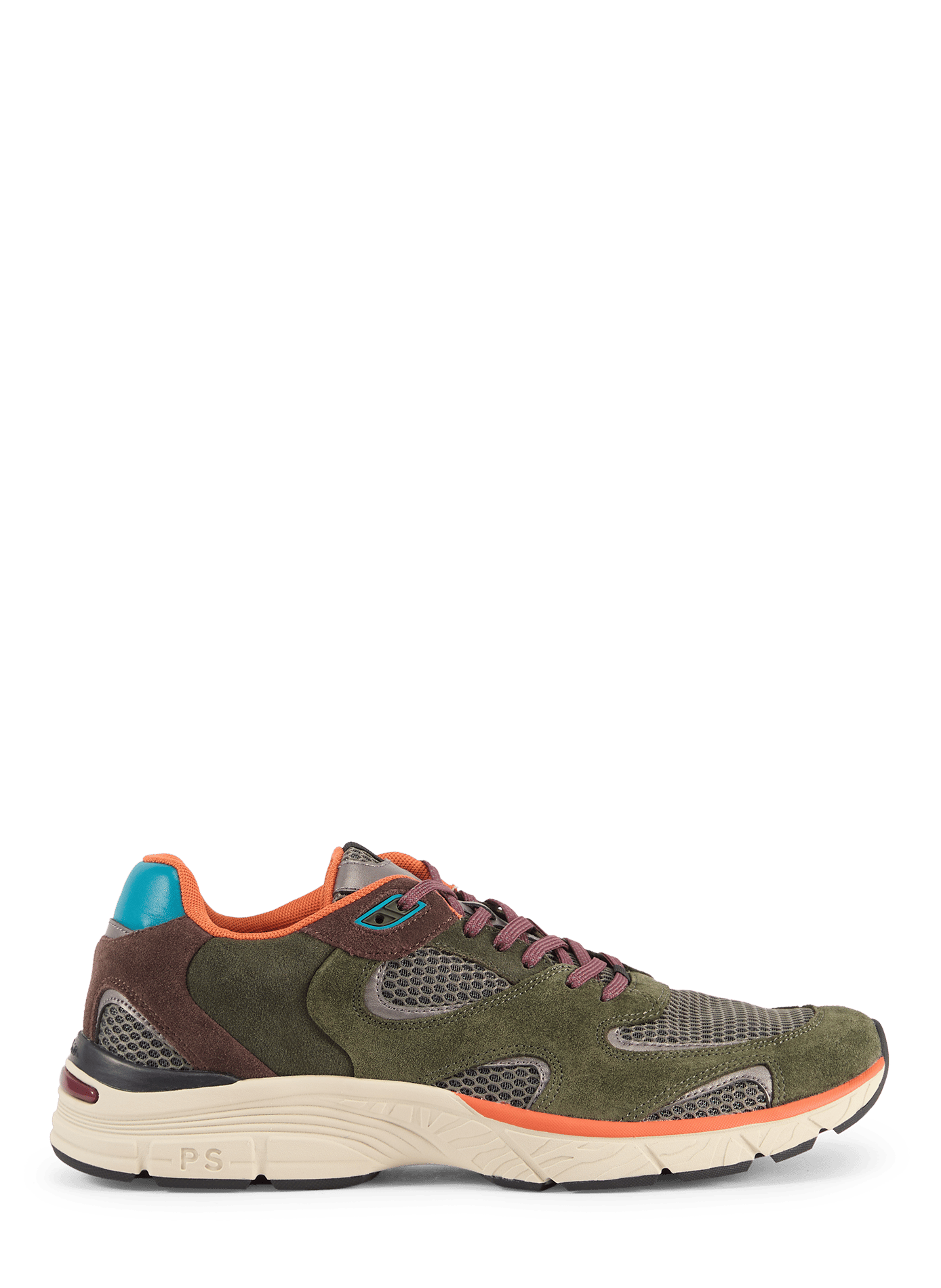 Mixed leather sneakers PAUL SMITH Khaki