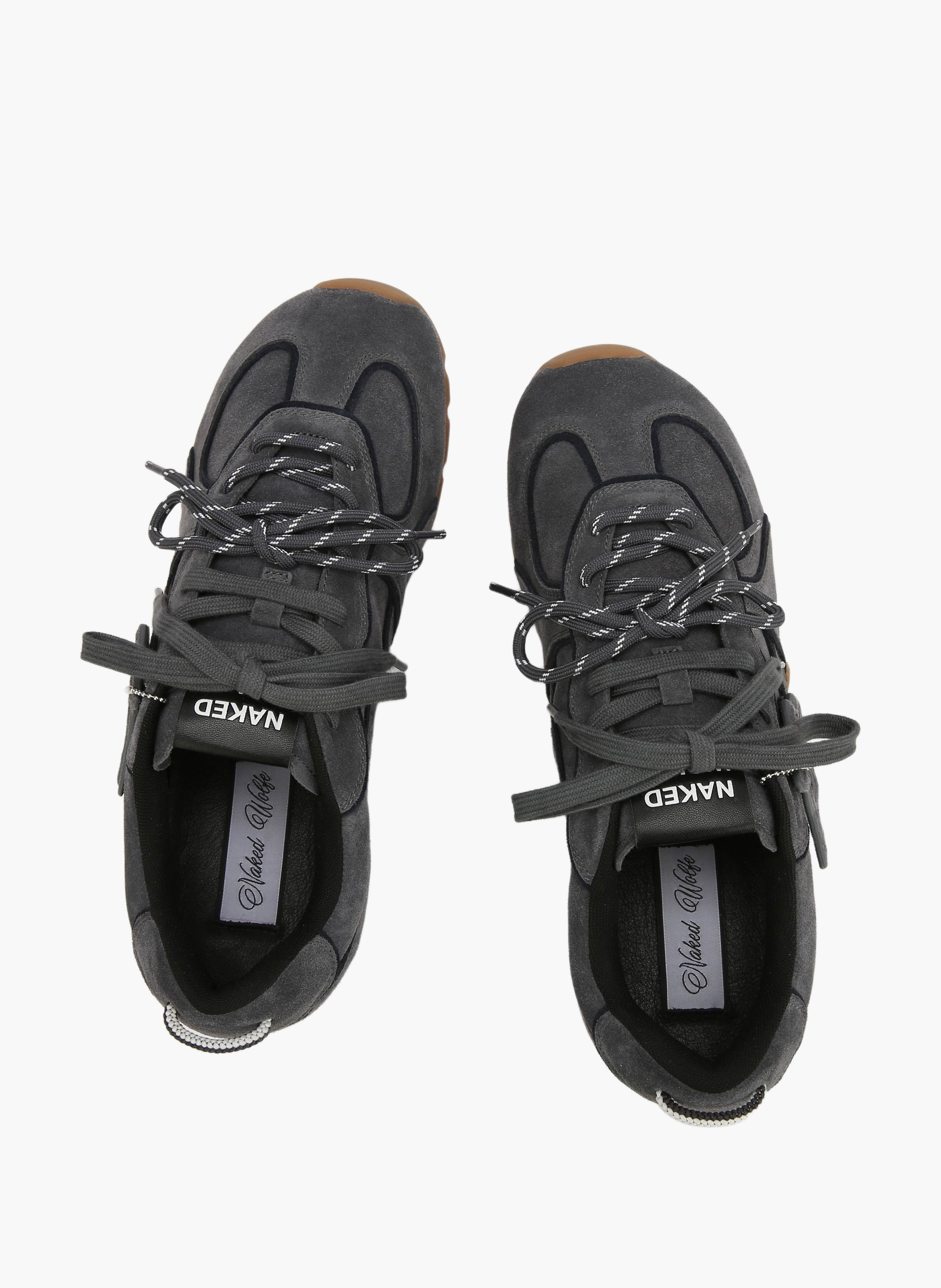 Baskets ace m en daim NAKED WOLFE Gris