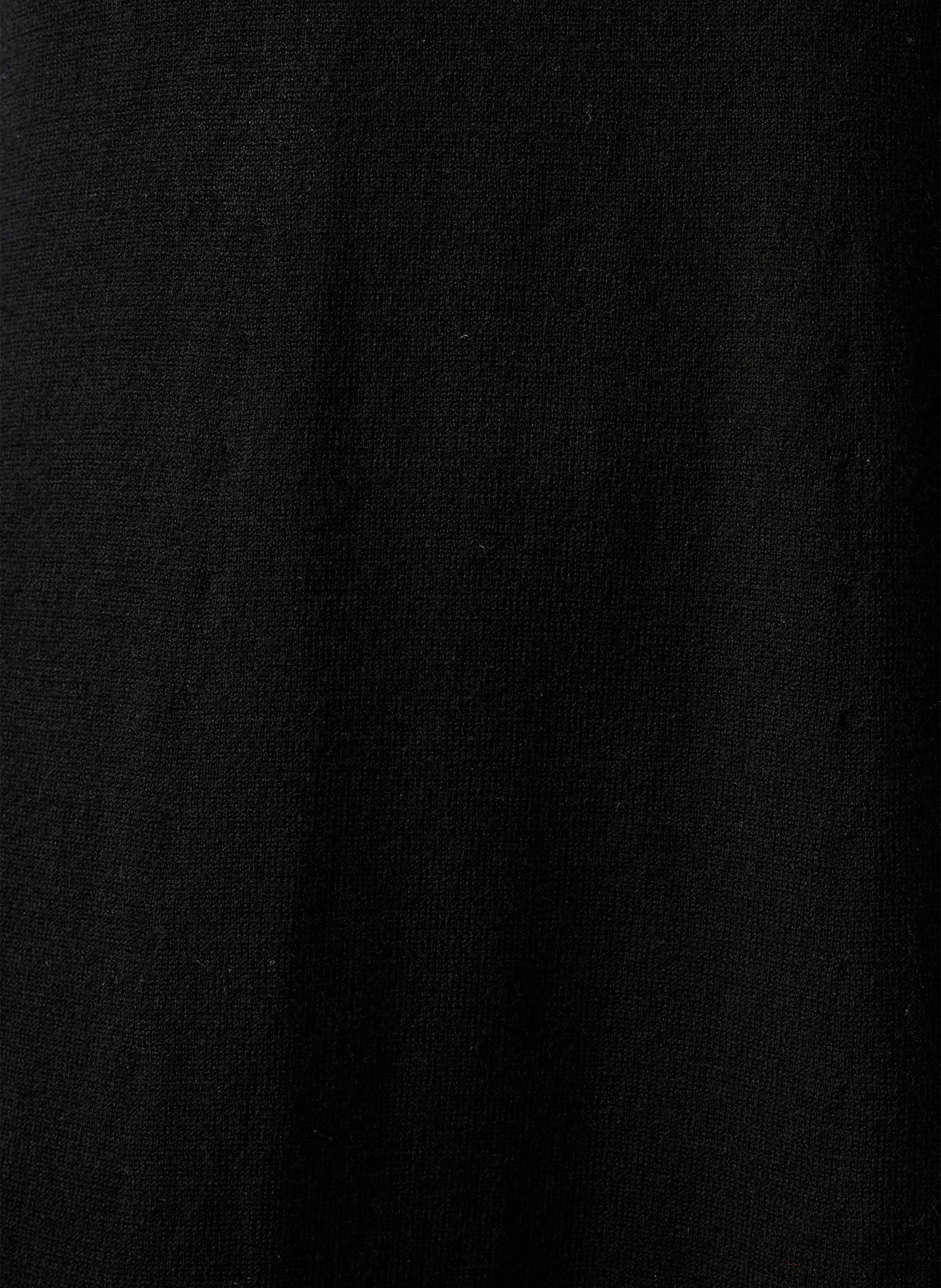 Rechte sweaterjurk met geborduurde, opengewerkte mouwen LA FEE MARABOUTEE Zwart