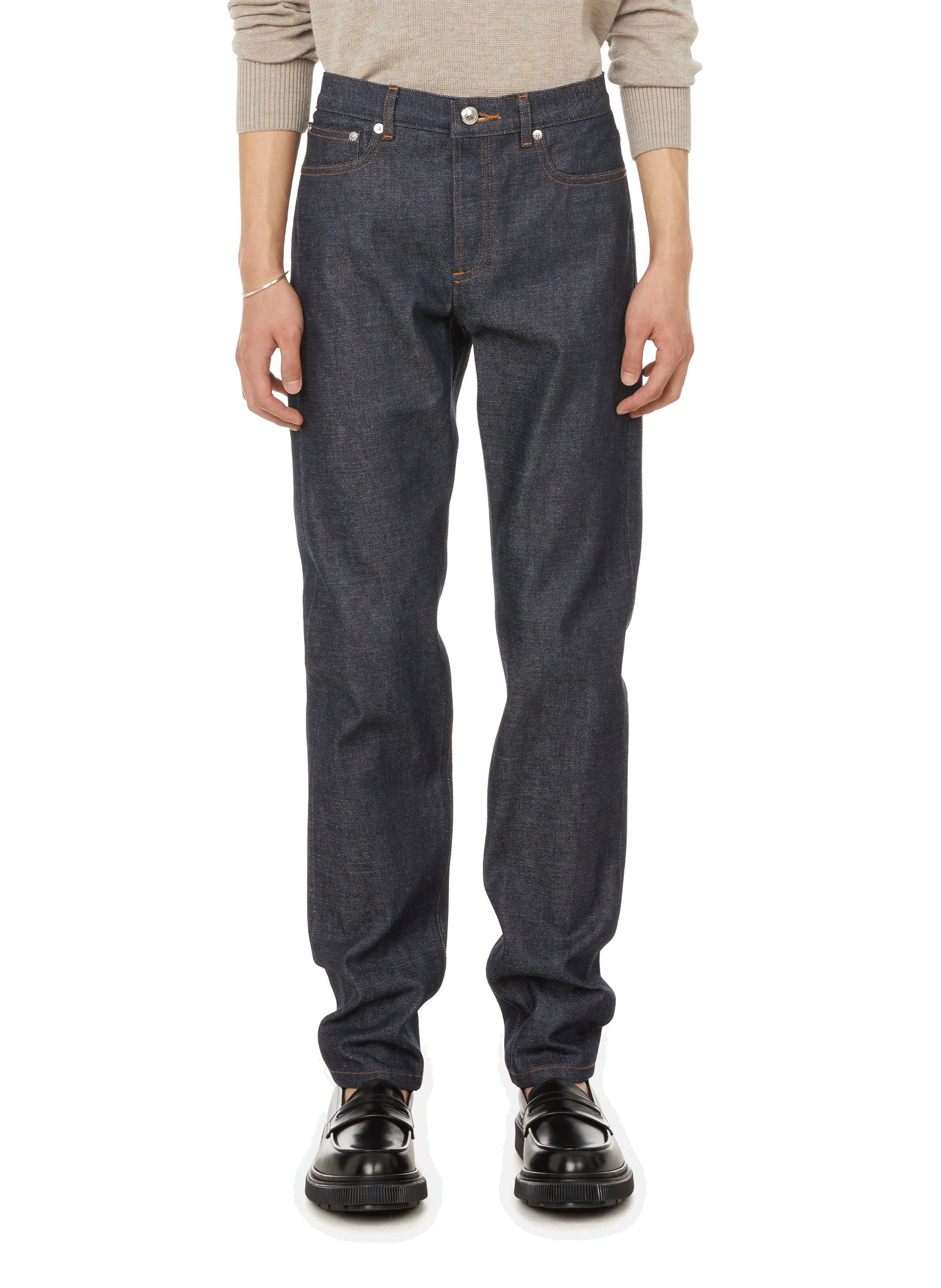 A.P.C. Straight-cut raw denim jeans Blue