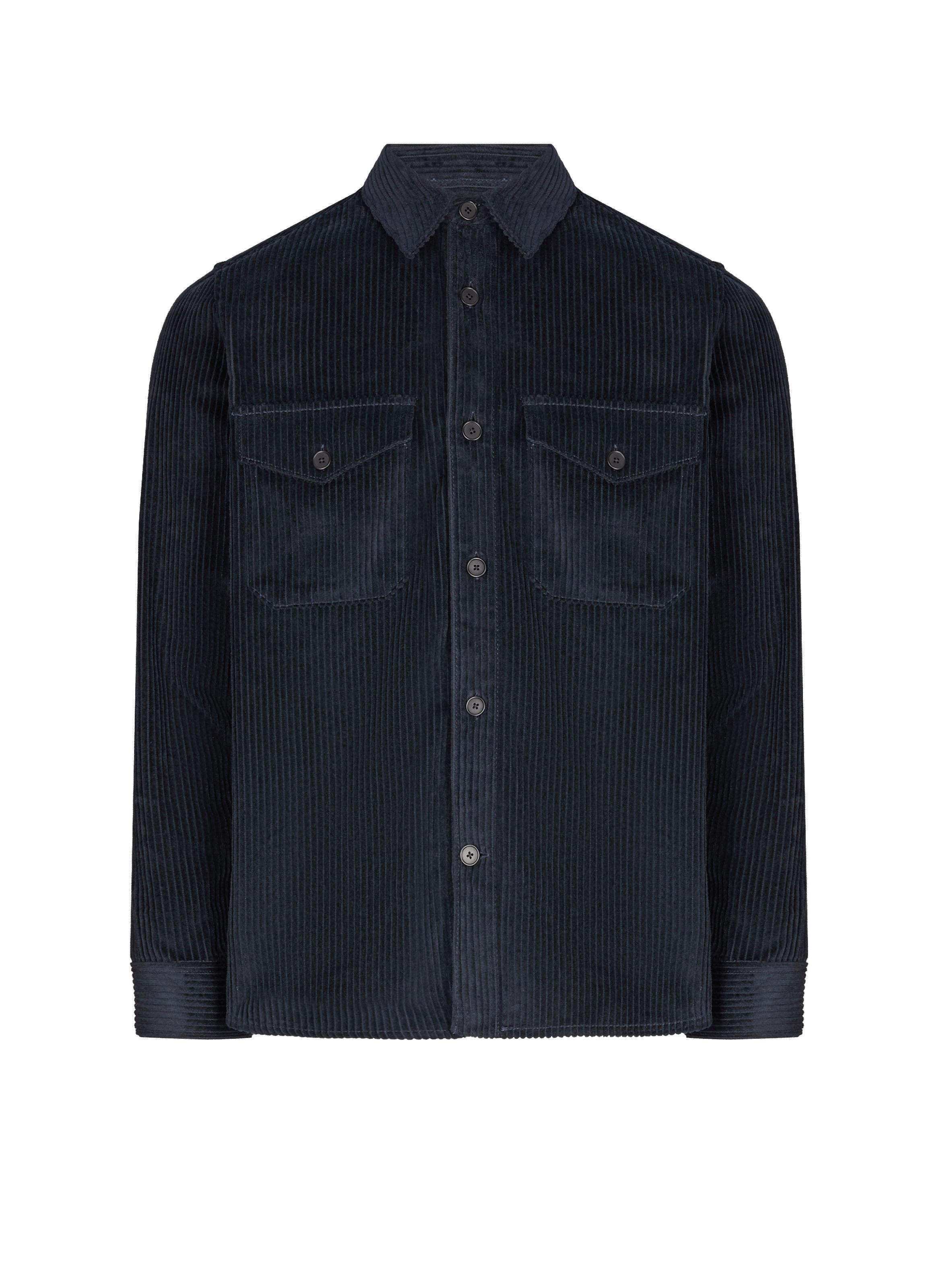 EDITIONS 102 Chemise en velours côtelé Bleu