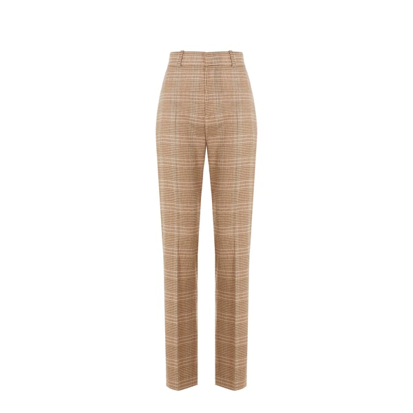 Pantalon de tailleur en lin et laine