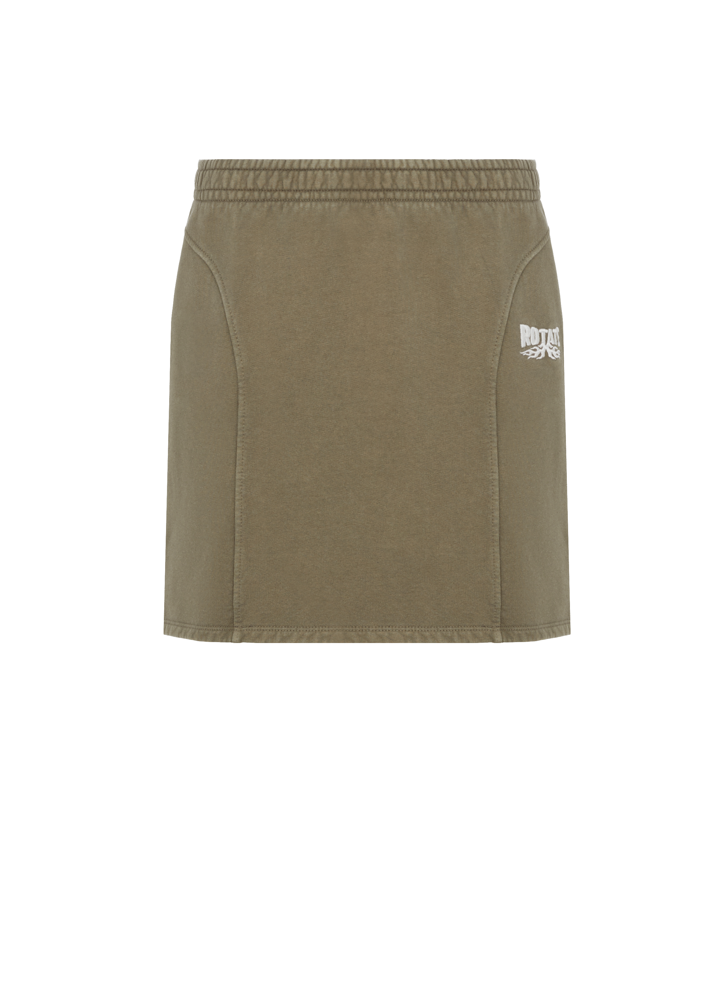 Cotton mini skirt ROTATE Grey