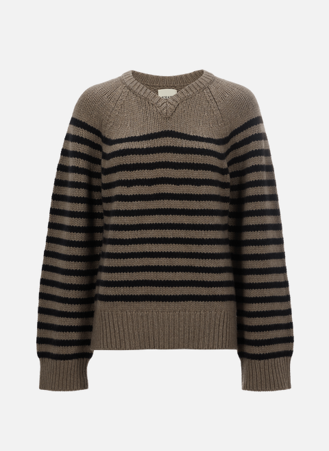 Striped wool sweater BrownKHAITE 