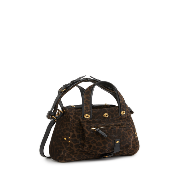 Jérôme Dreyfuss Billy Nano Leopard-print Leather Handbag In Brown