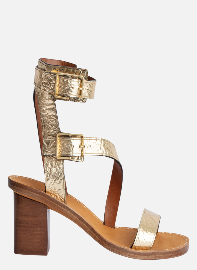 Sandales hautes en cuir métallisé cecilia ZADIG&VOLTAIRE