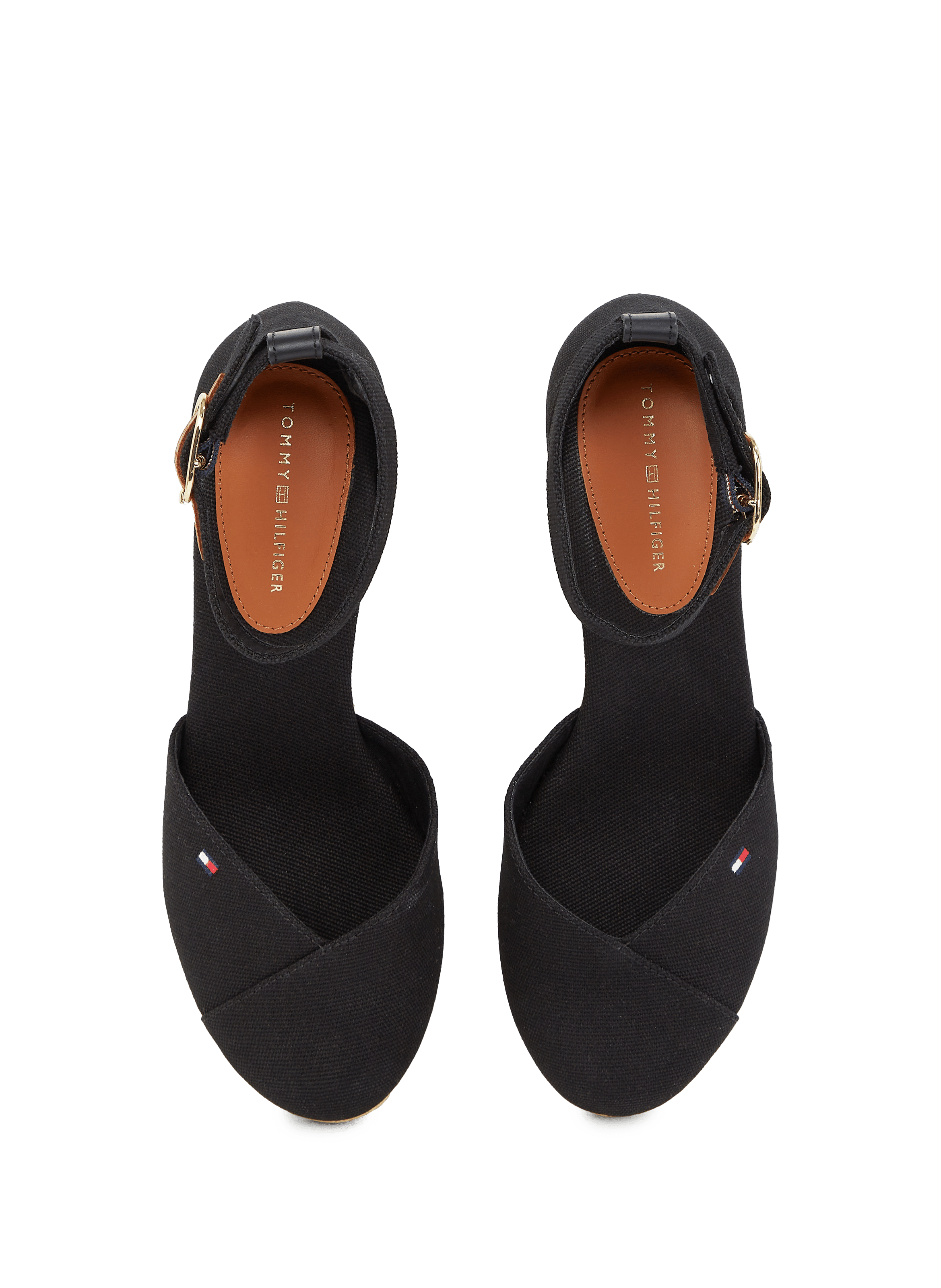 Canvas high heel sandals TOMMY HILFIGER Black