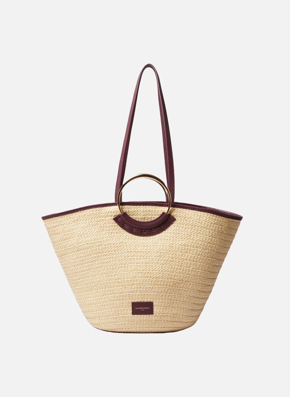 Panier en raphia Rouge by CLAUDIE PIERLOT CLAUDIE PIERLOT Panier en raphia Rouge