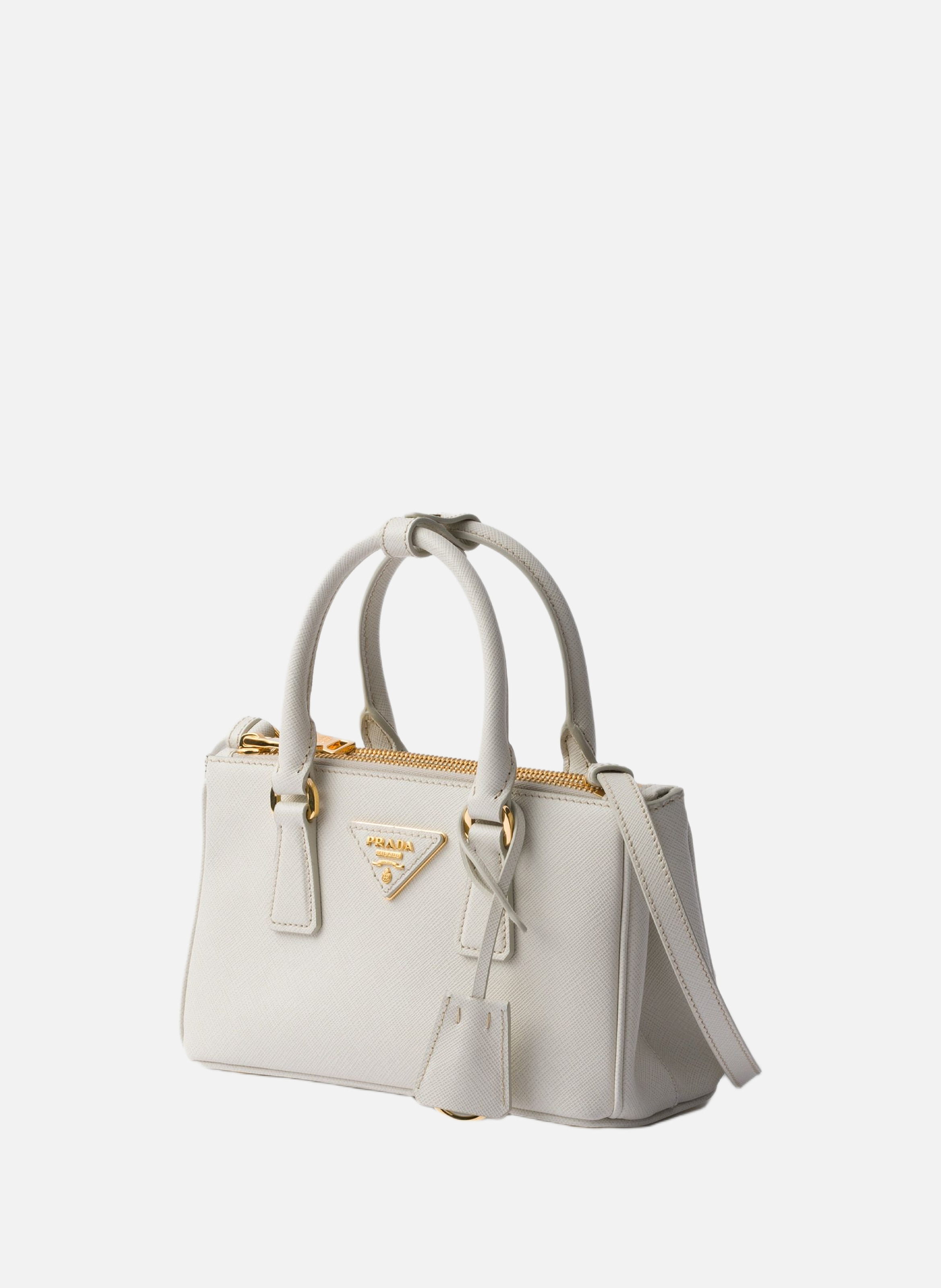 Mini sac en cuir saffiano prada galleria PRADA Beige